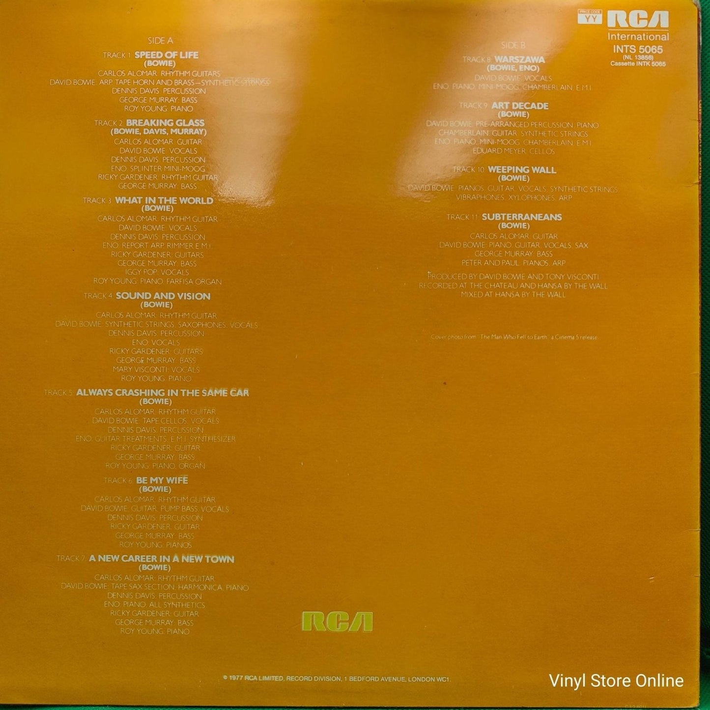 David Bowie ‎– Low - Vinyl Store Online