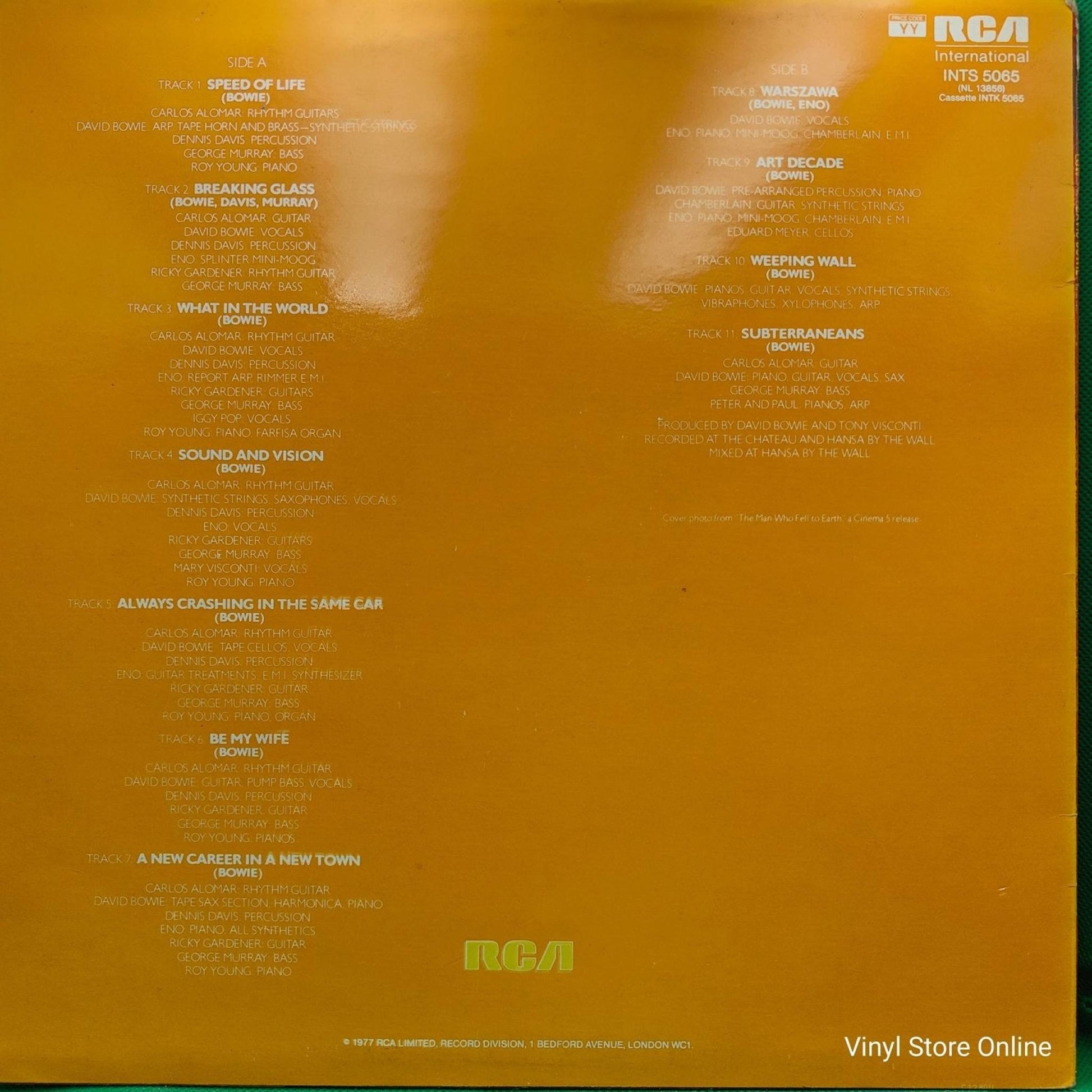 David Bowie ‎– Low - Vinyl Store Online