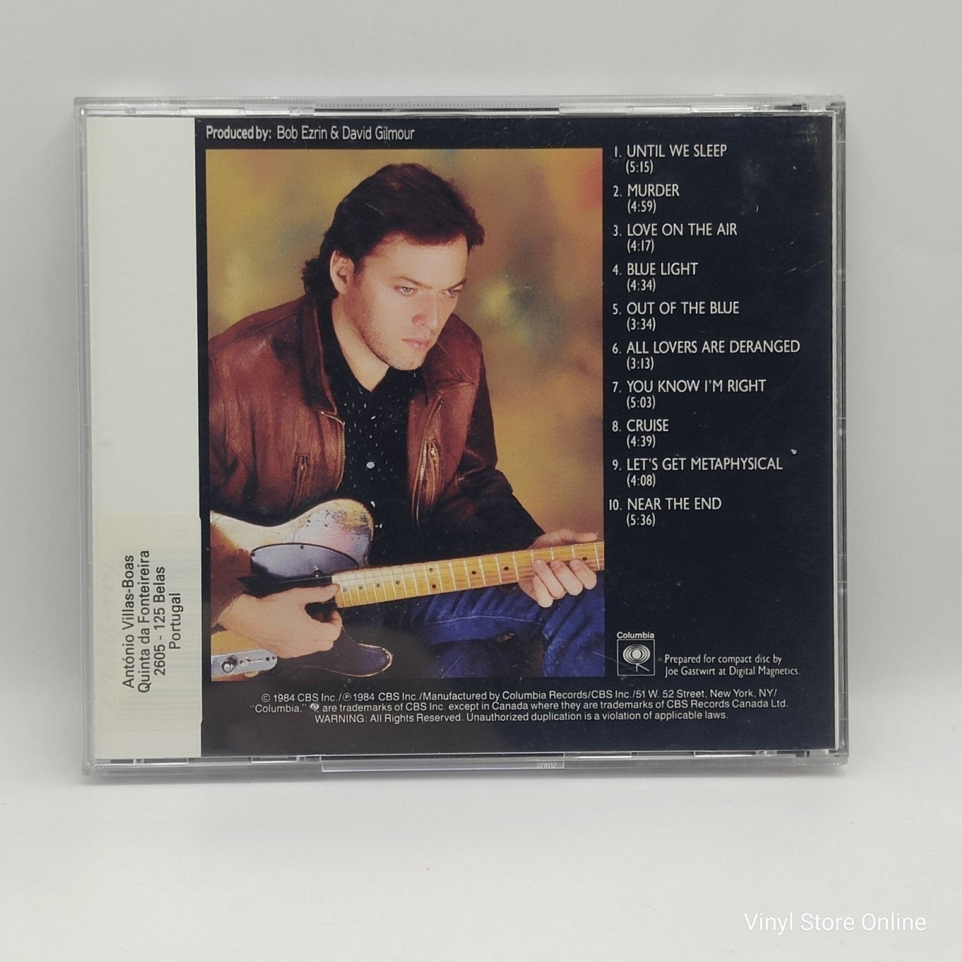 David Gilmour ‎– About Face - Vinyl Store Online