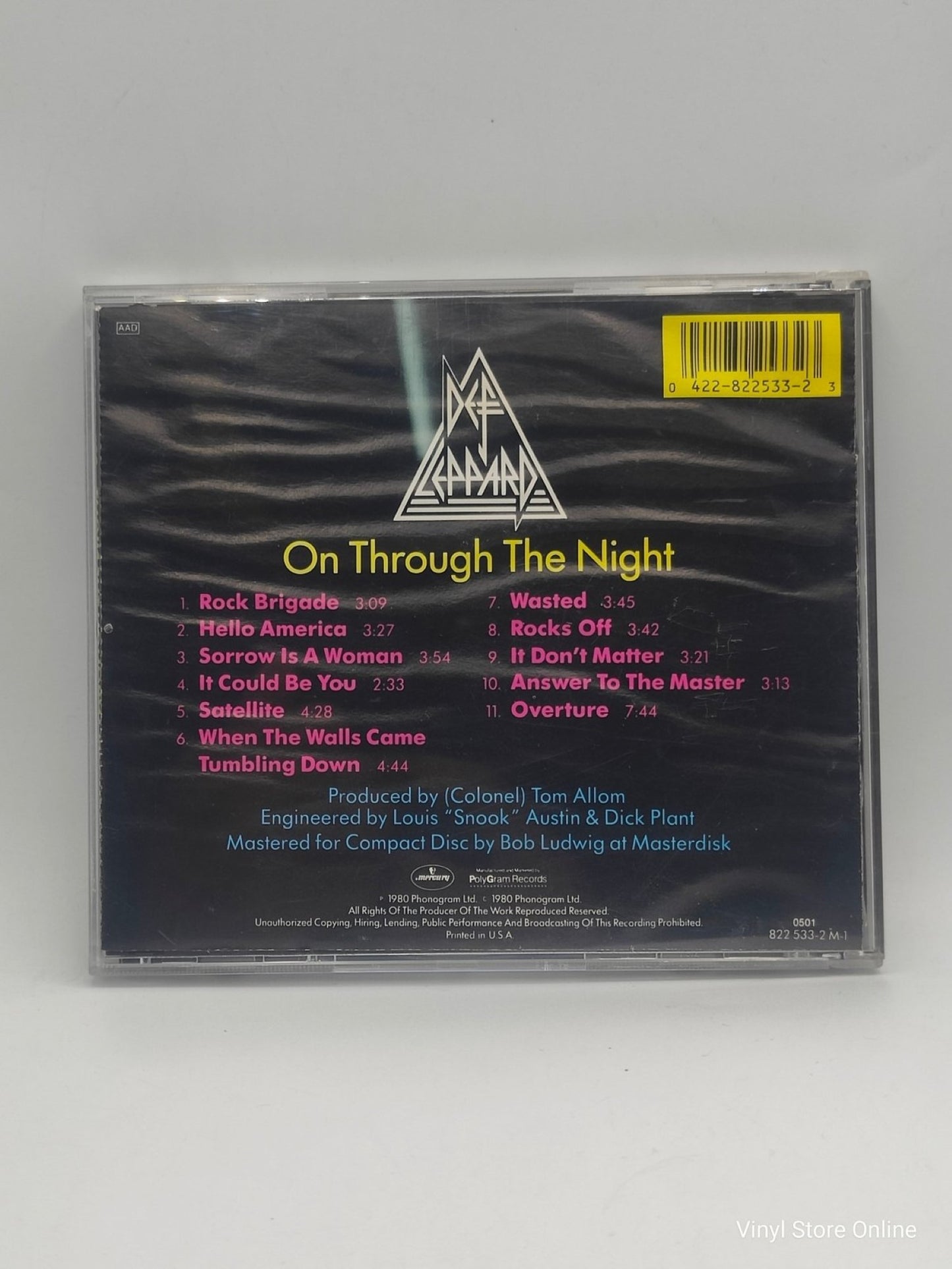 Def Leppard ‎– On Through The Night - Vinyl Store Online