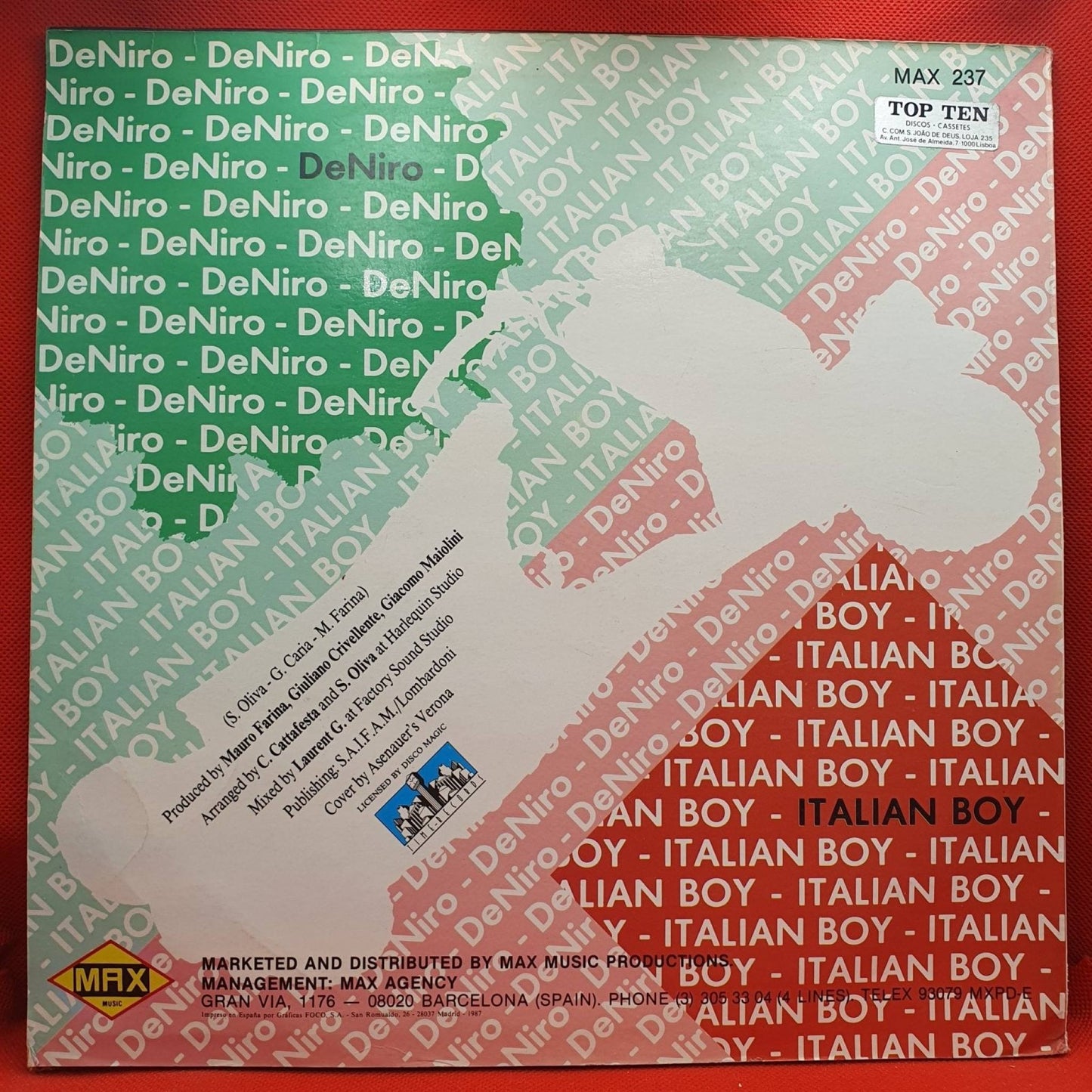 DeNiro ‎– Italian Boy - Vinyl Store Online