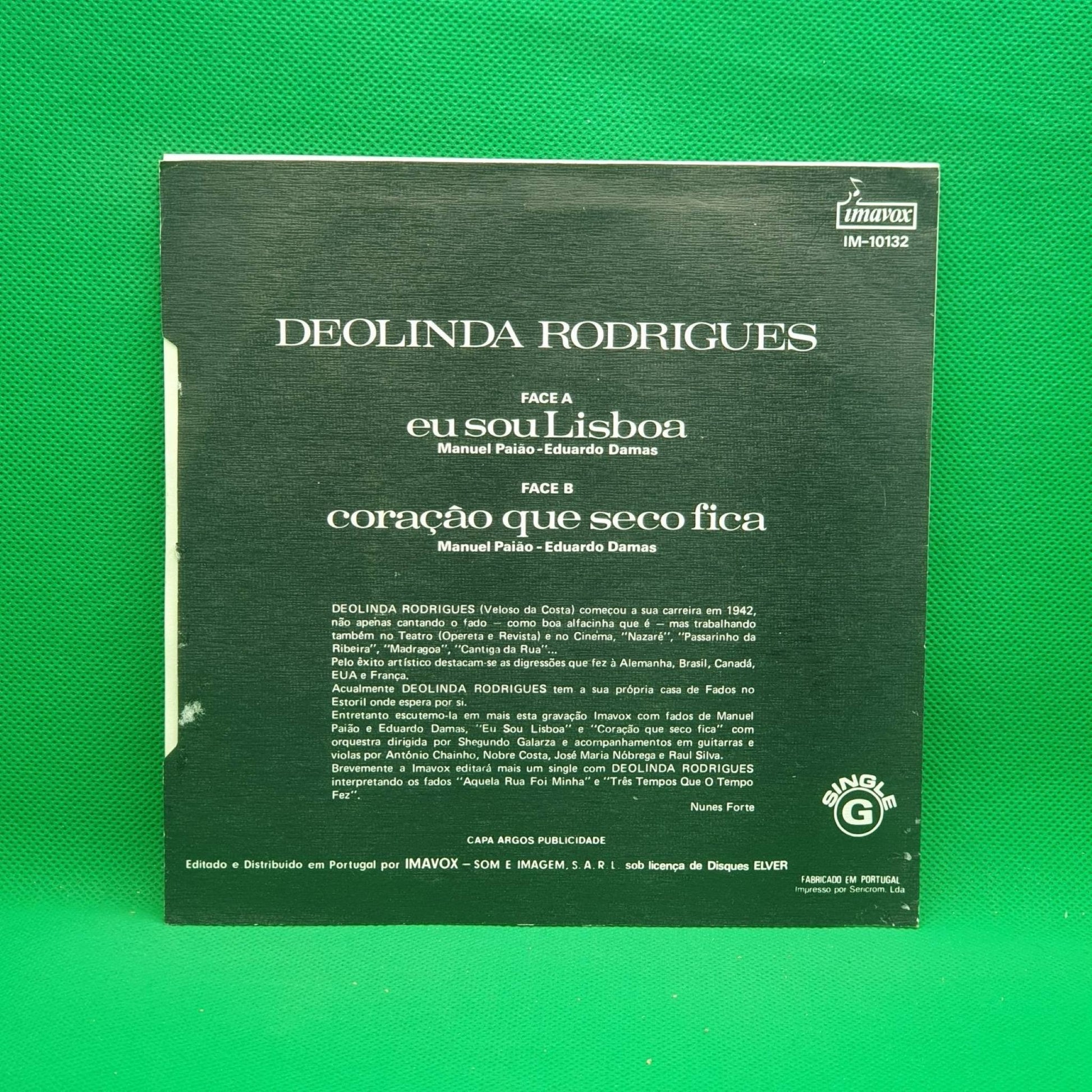 Deolinda Rodrigues ‎– Eu Sou Lisboa - Vinyl Store Online