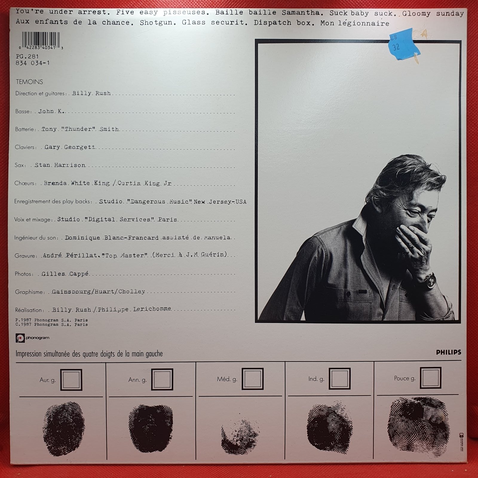 Serge Gainsbourg - You're Under Arrest (LP) · fotografia 2