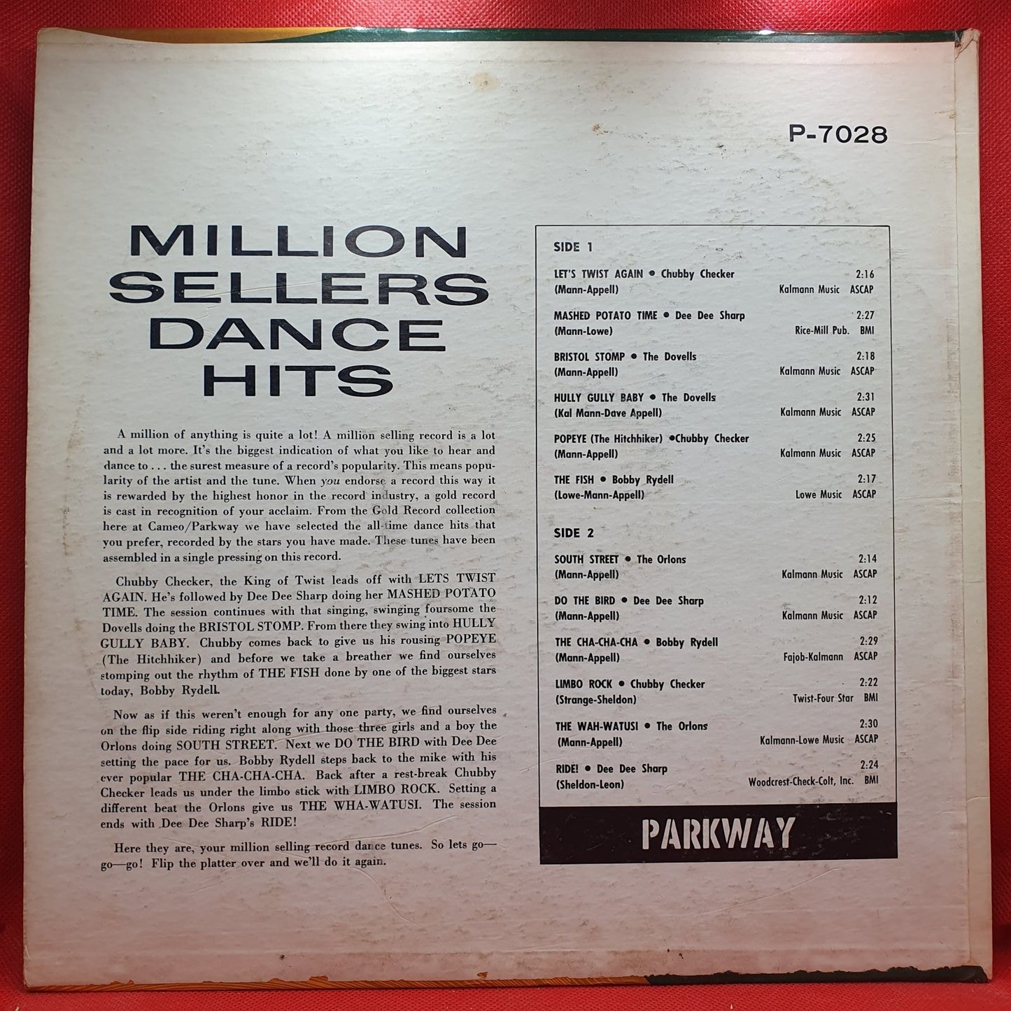 Various - Million Sellers Dance Hits (Original Hit Records) (LP) · fotografia 2
