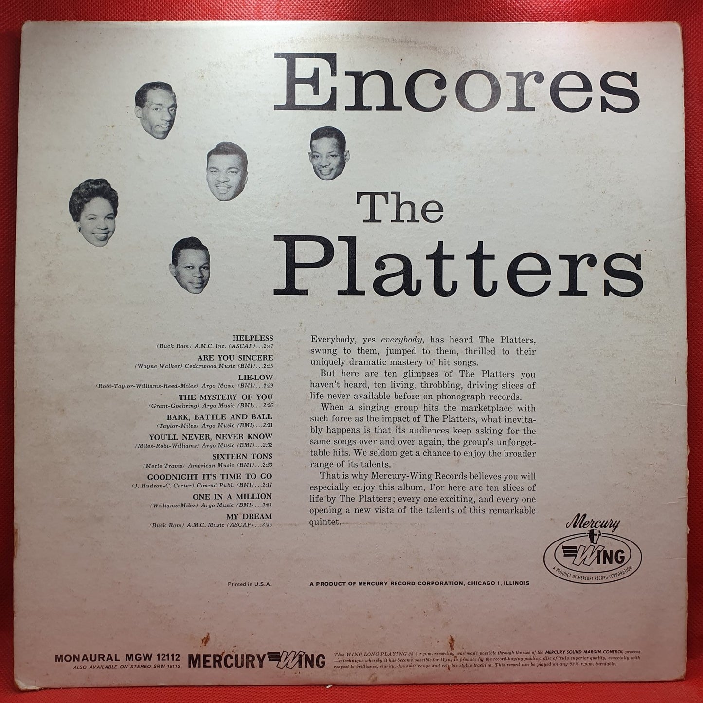 The Platters - Encores! (LP) · fotografia 2