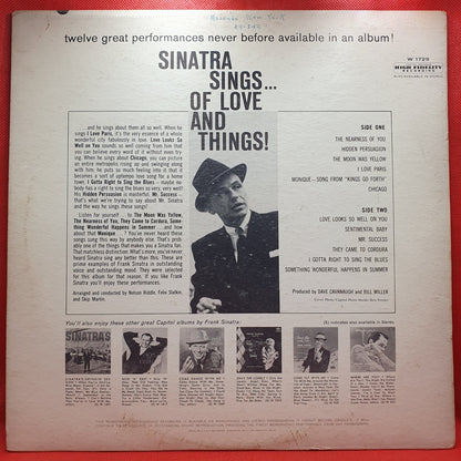 Frank Sinatra - Sinatra Sings...Of Love And Things (LP) · fotografia 2