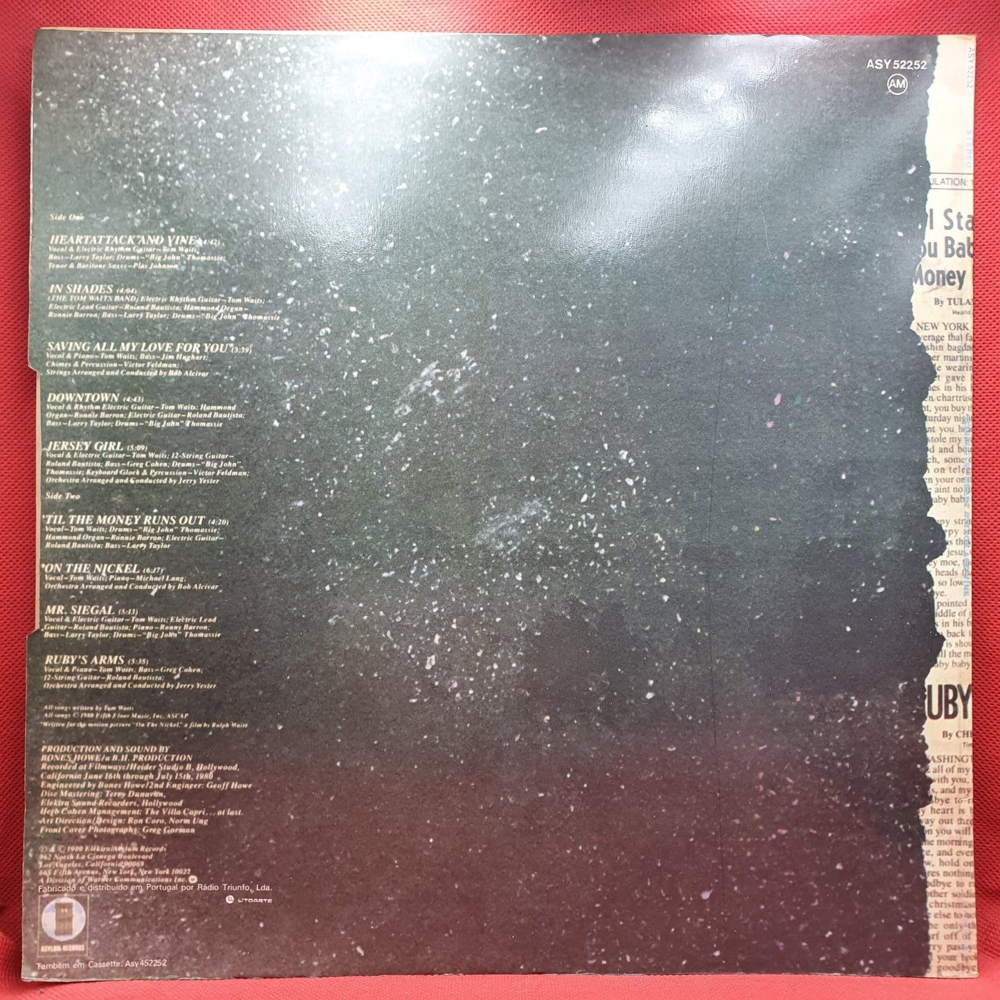 Tom Waits - Heartattack And Vine (LP) · fotografia 2