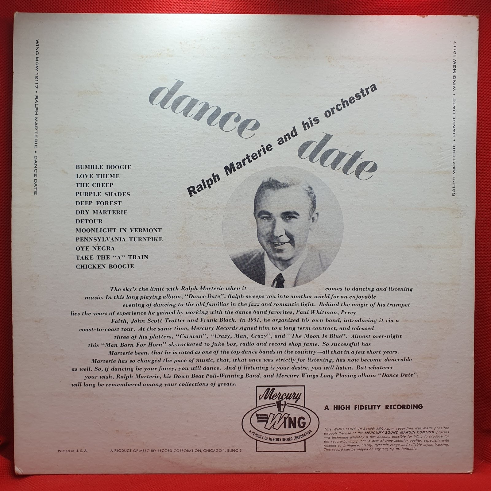 Ralph Marterie And His Orchestra - Dance Date (LP) · fotografia 2