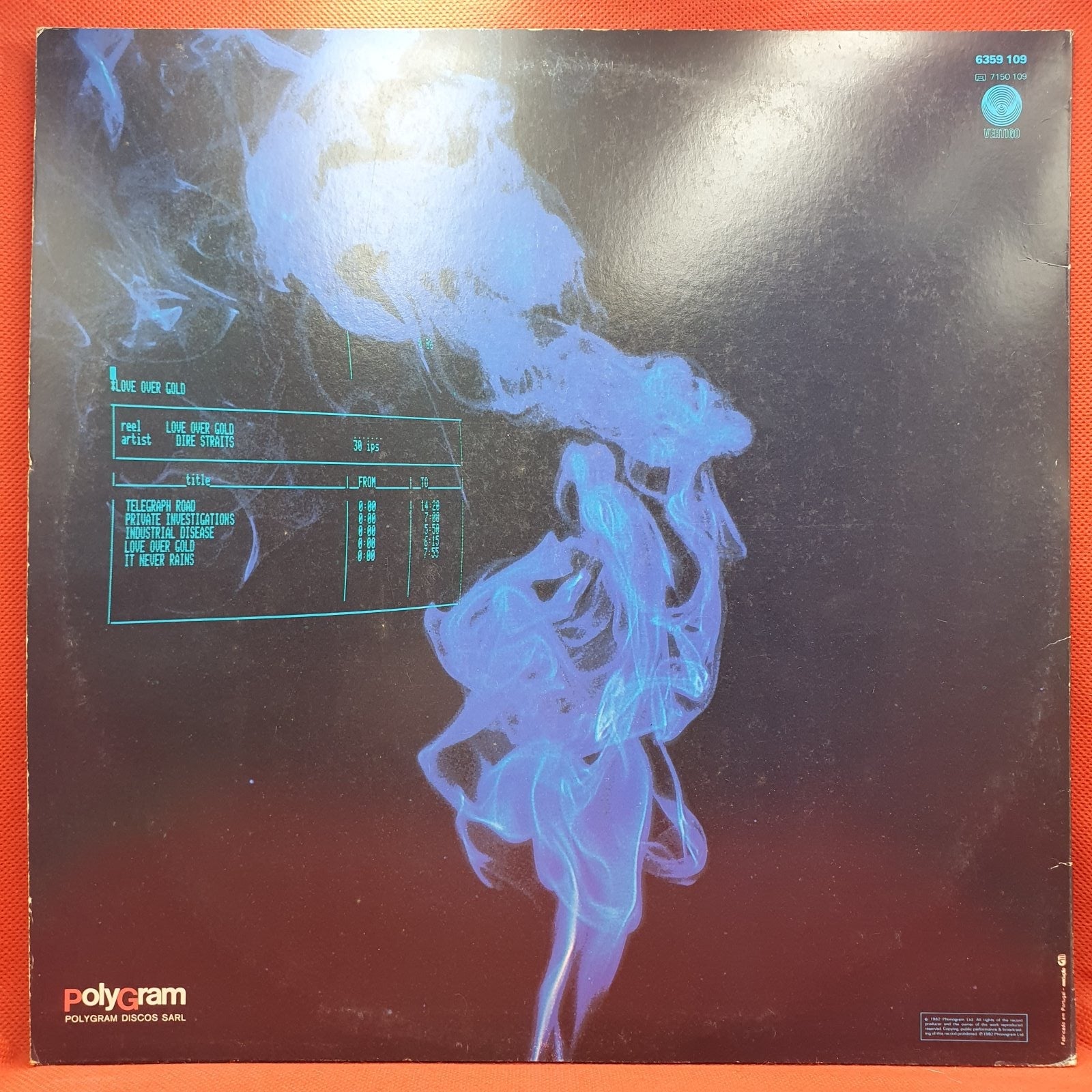 Dire Straits - Love Over Gold (LP) · fotografia 2
