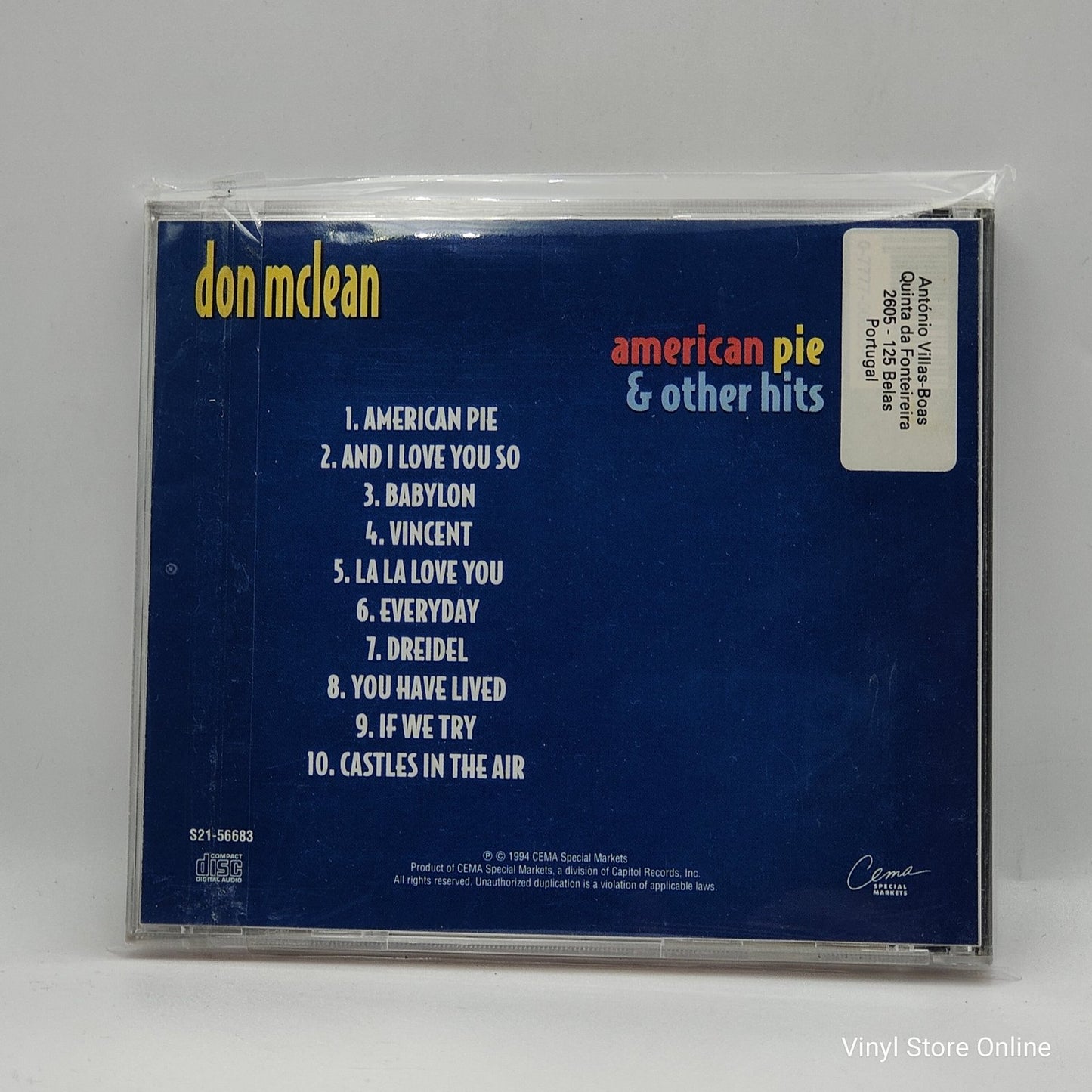 Don McLean ‎– American Pie & Other Hits - Vinyl Store Online