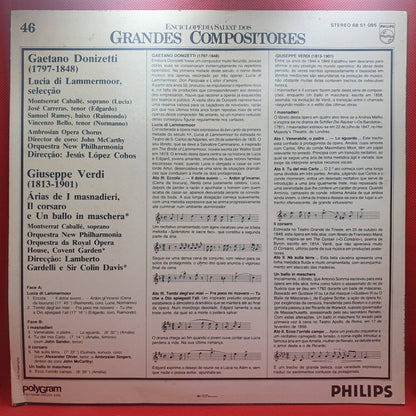 Donizetti / Verdi ‎– Lucia di Lammermoor / Árias De I Masladieri, Il Corsaro E Un Ballo In Maschera - Vinyl Store Online