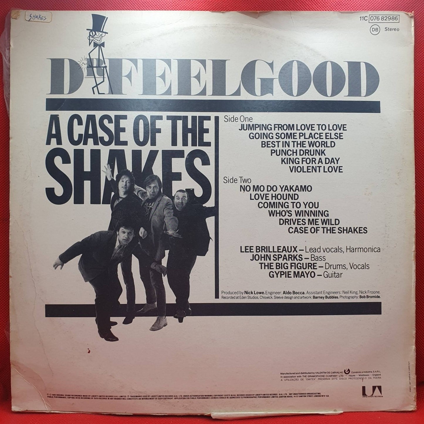 Dr. Feelgood ‎– A Case Of The Shakes - Vinyl Store Online