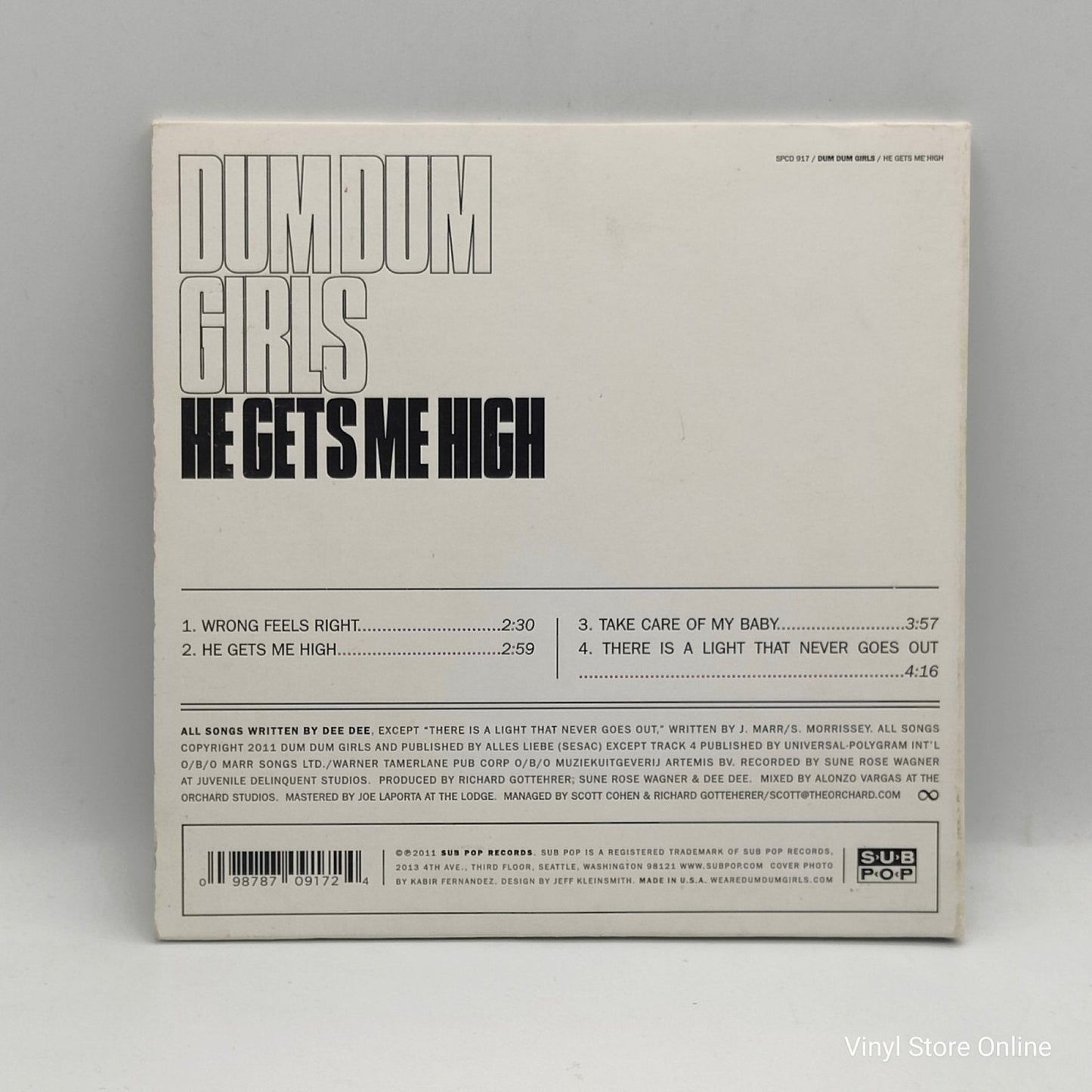 Dum Dum Girls ‎– He Gets Me High - Vinyl Store Online