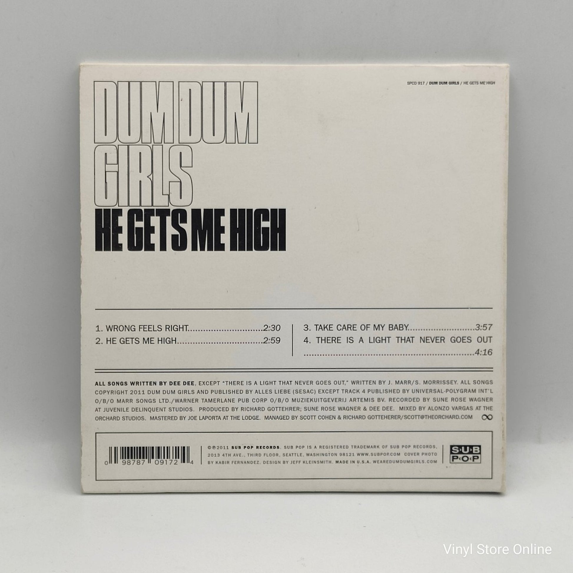 Dum Dum Girls ‎– He Gets Me High - Vinyl Store Online