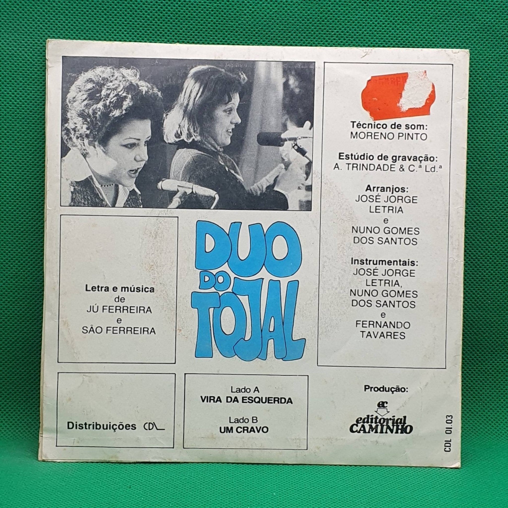 Duo do Tojal ‎– Um Cravo - Vinyl Store Online