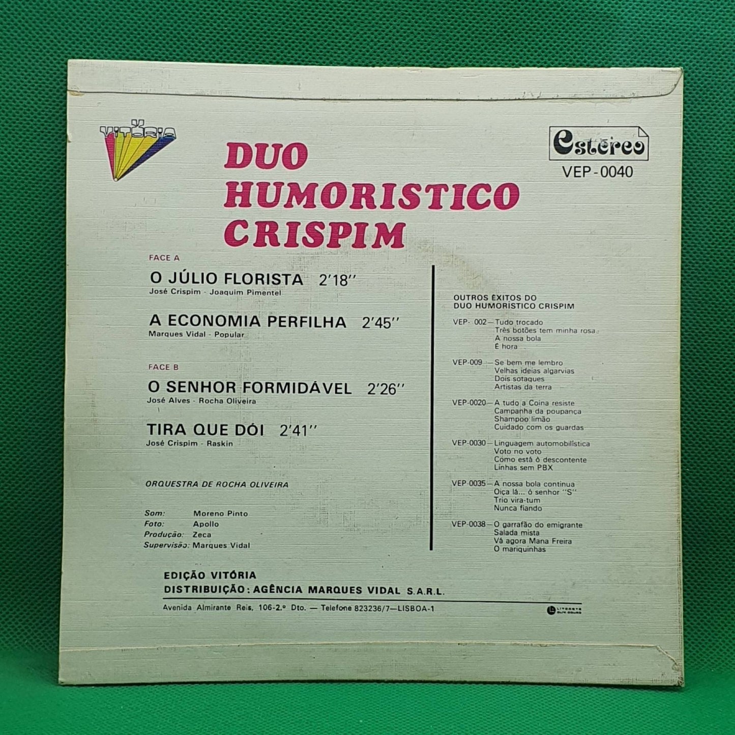 Duo Humorístico Crispim ‎– O Júlio Florista - Vinyl Store Online