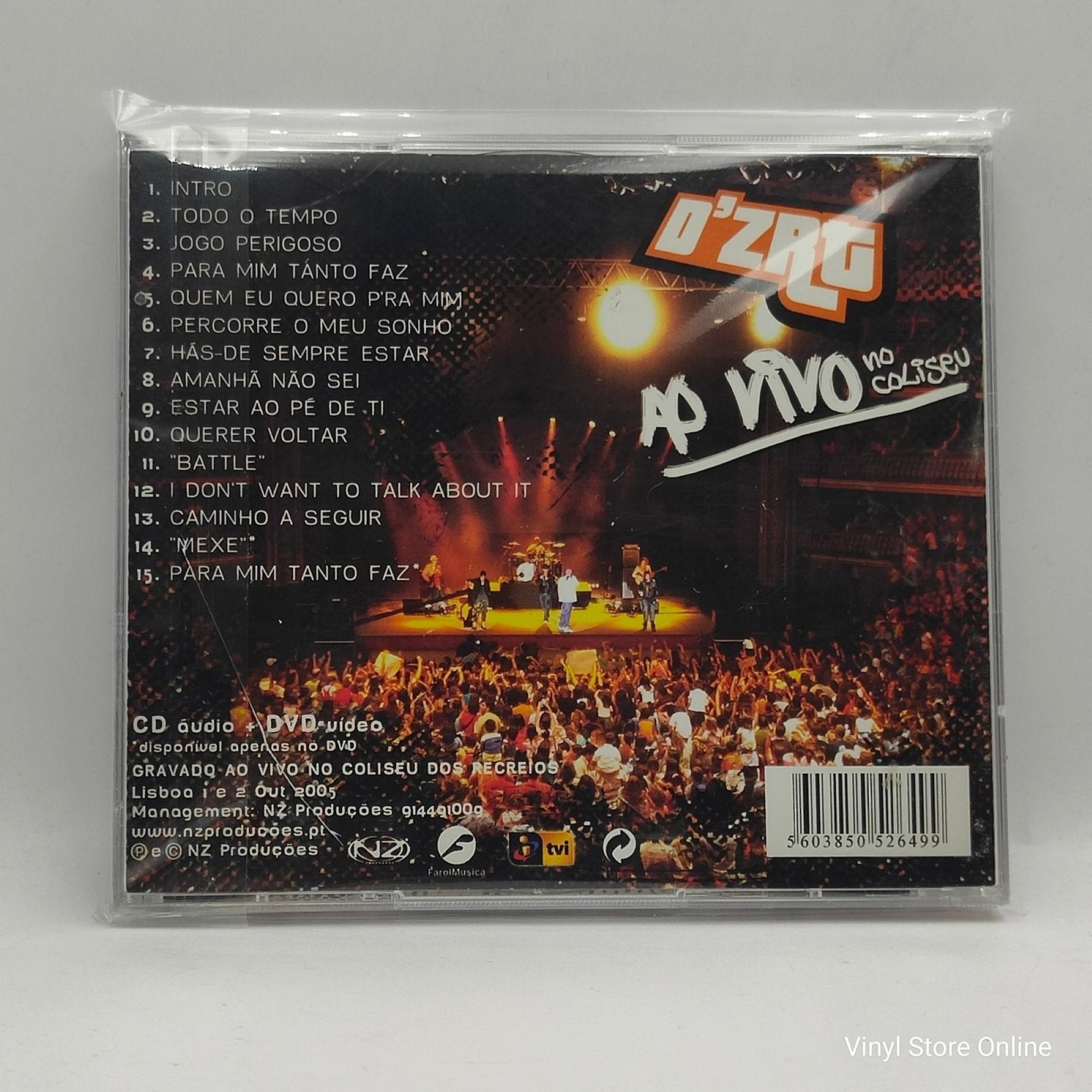 D'ZRT ‎– Ao Vivo No Coliseu - Vinyl Store Online