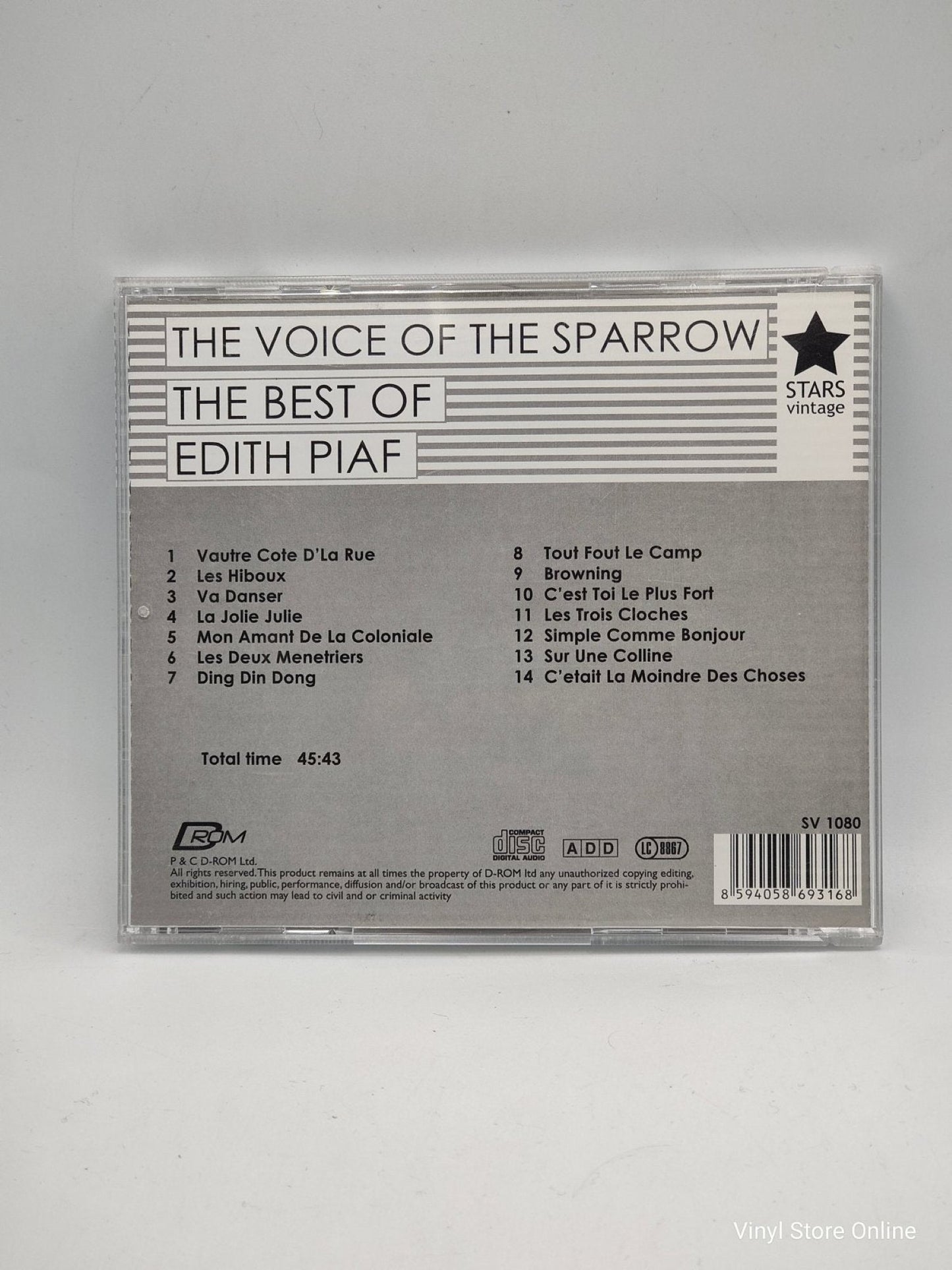 Edith Piaf – The Voice Of The Sparrow: The Very Best Of Edith Piaf - Vinyl Store Online