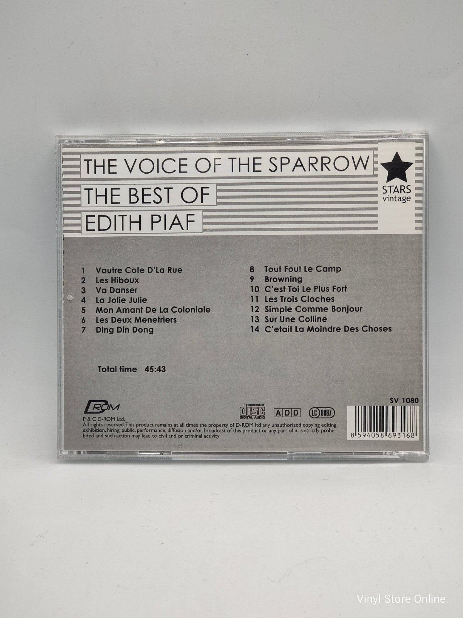 Edith Piaf – The Voice Of The Sparrow: The Very Best Of Edith Piaf - Vinyl Store Online