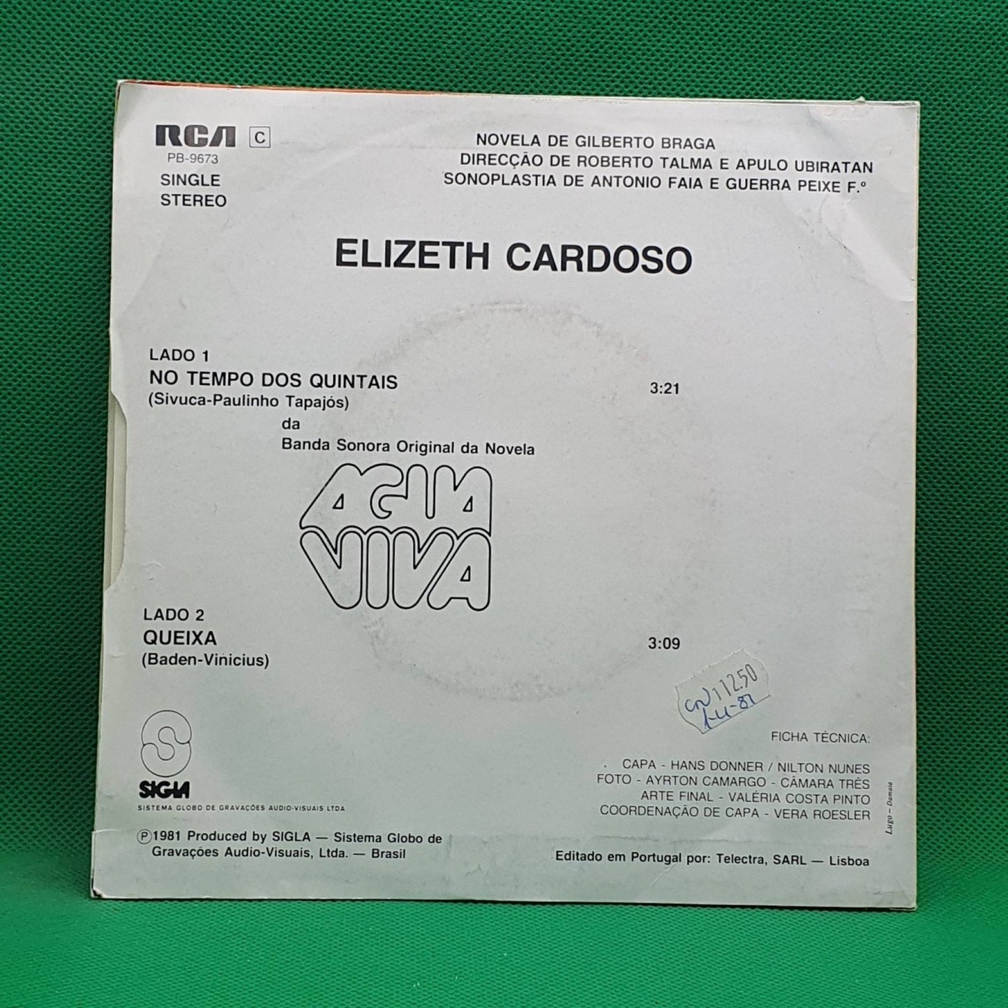 Elizeth Cardoso ‎– No Tempo Dos Quintais / Queixa - Vinyl Store Online