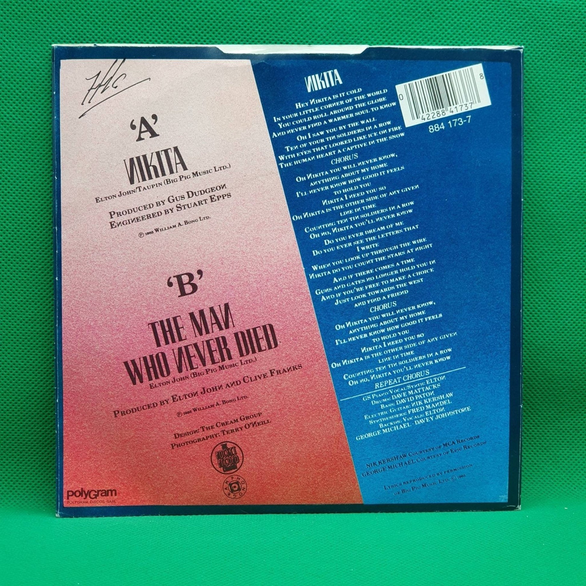 Elton John ‎– Nikita - Vinyl Store Online