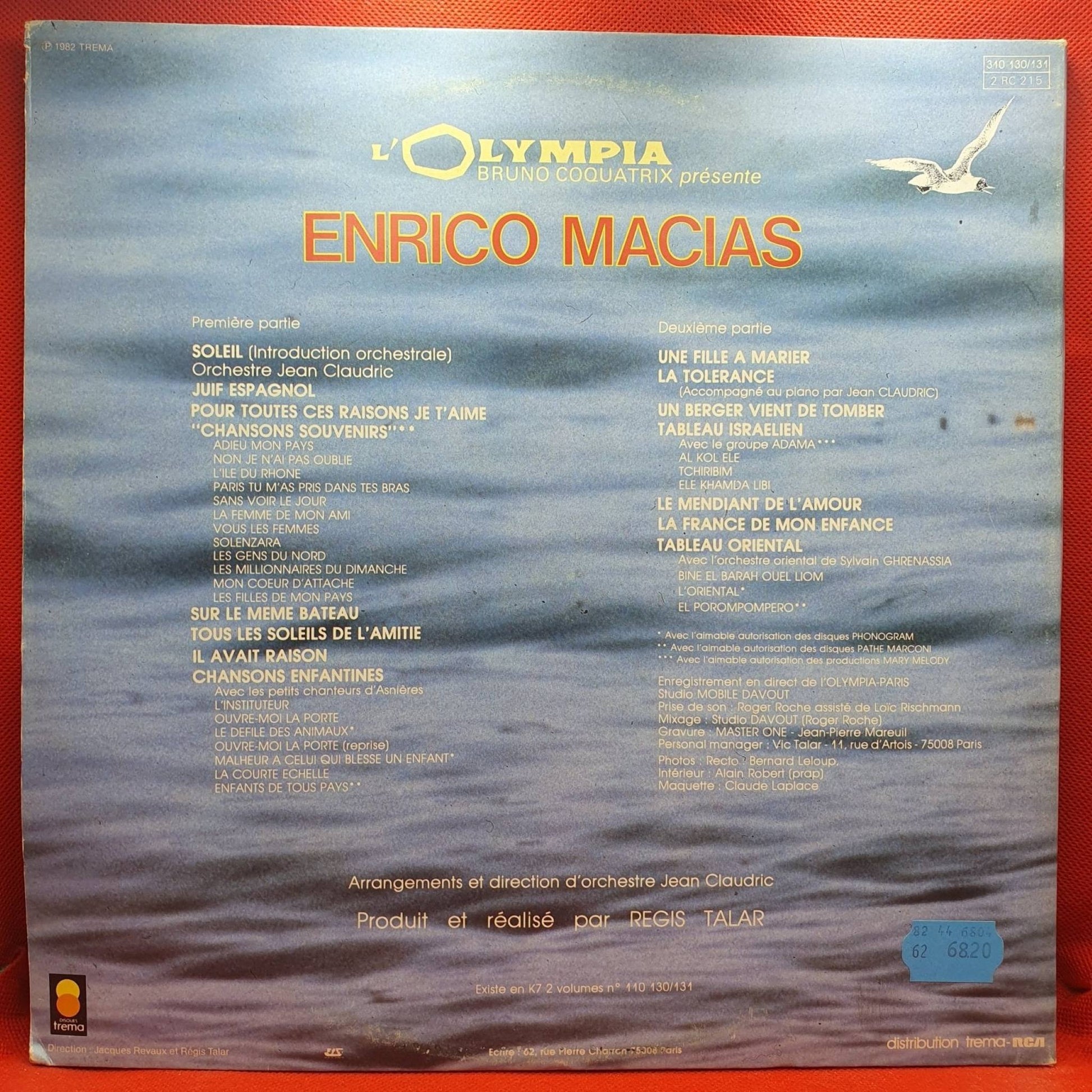 Enrico Macias ‎– Olympia 82 - Vinyl Store Online