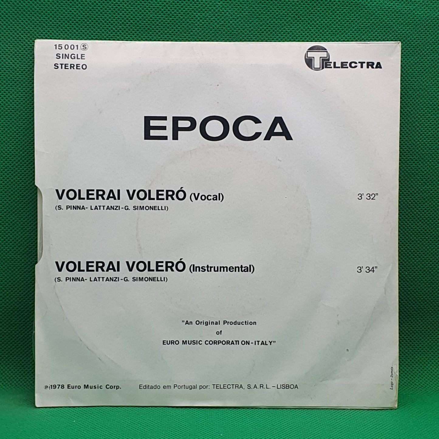 Epoca ‎– Volerai Voleró - Vinyl Store Online