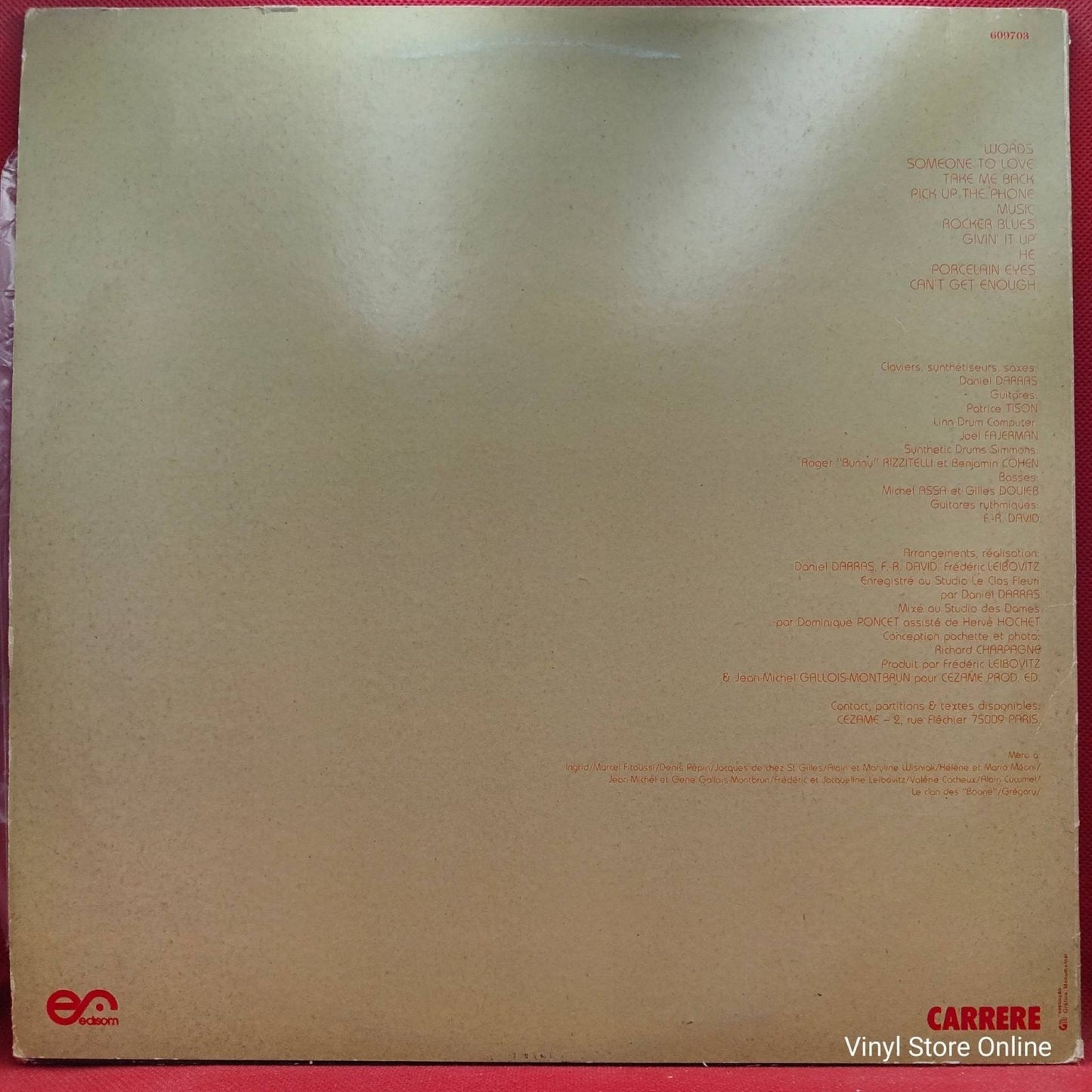 F - R David* ‎– Words - Vinyl Store Online