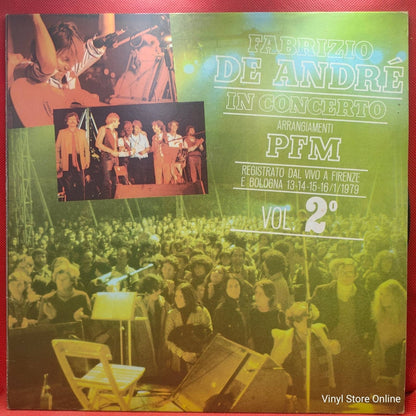 Fabrizio De André ‎– Fabrizio De André In Concerto (Arrangiamenti PFM) Vol. 2° - Vinyl Store Online