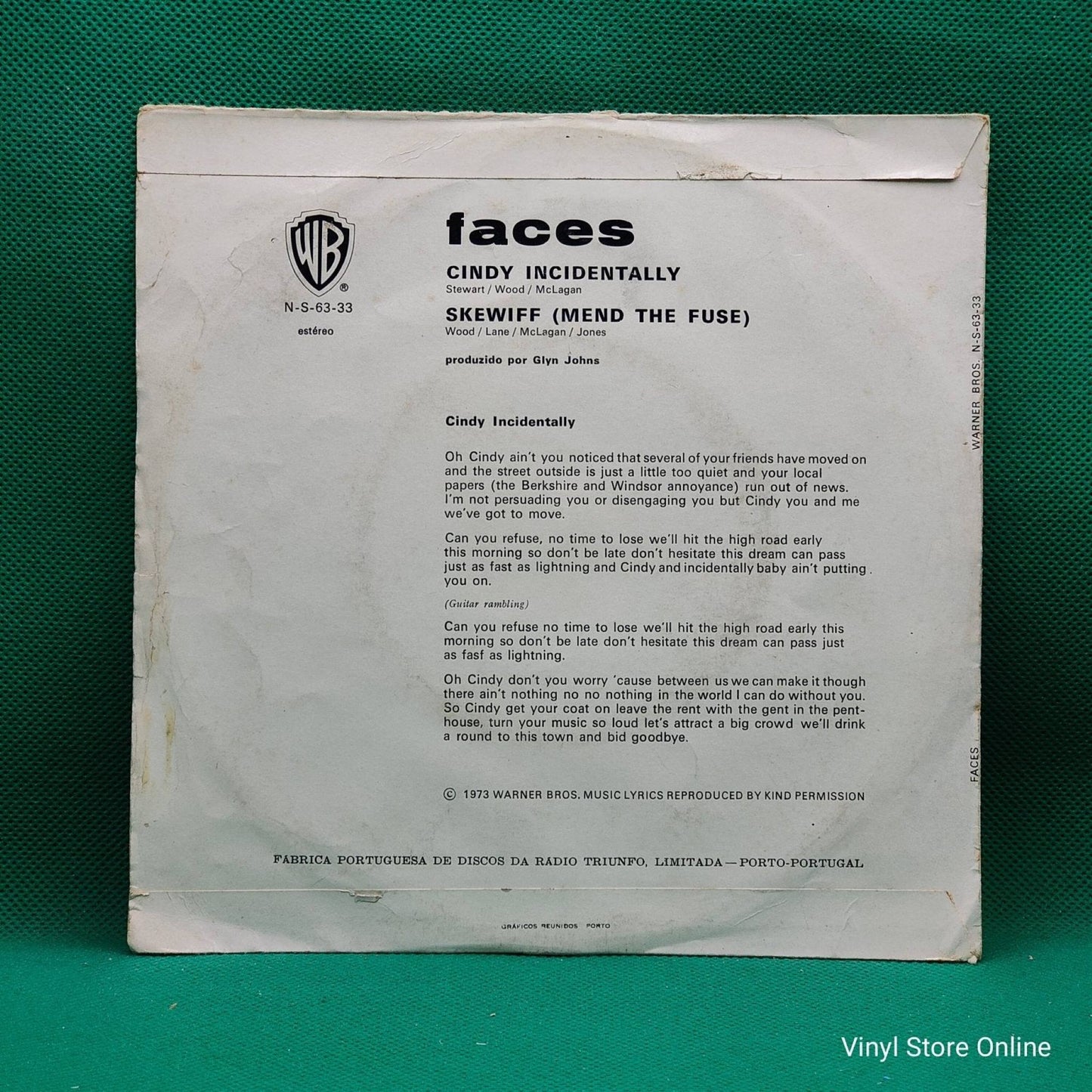 Faces ‎– Cindy Incidentally - Vinyl Store Online