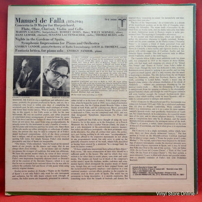 Falla ‎– Nights In The Gardens Of Spain / Fantasía Bética / Harpsichord Concerto - Vinyl Store Online