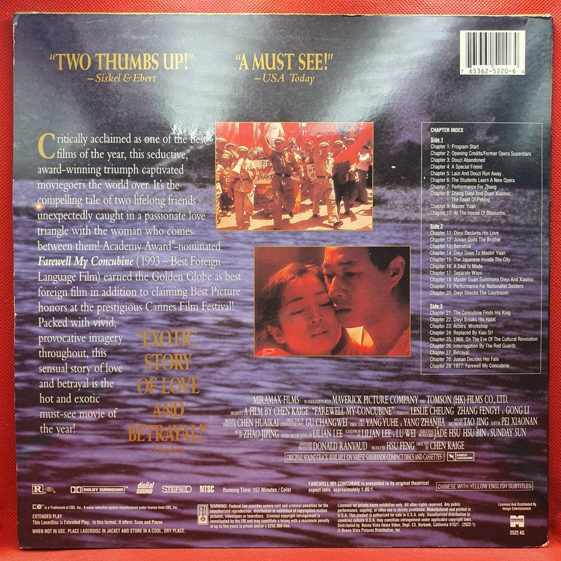 Farewell My Concubine (Adeus Minha Concubina) - Vinyl Store Online