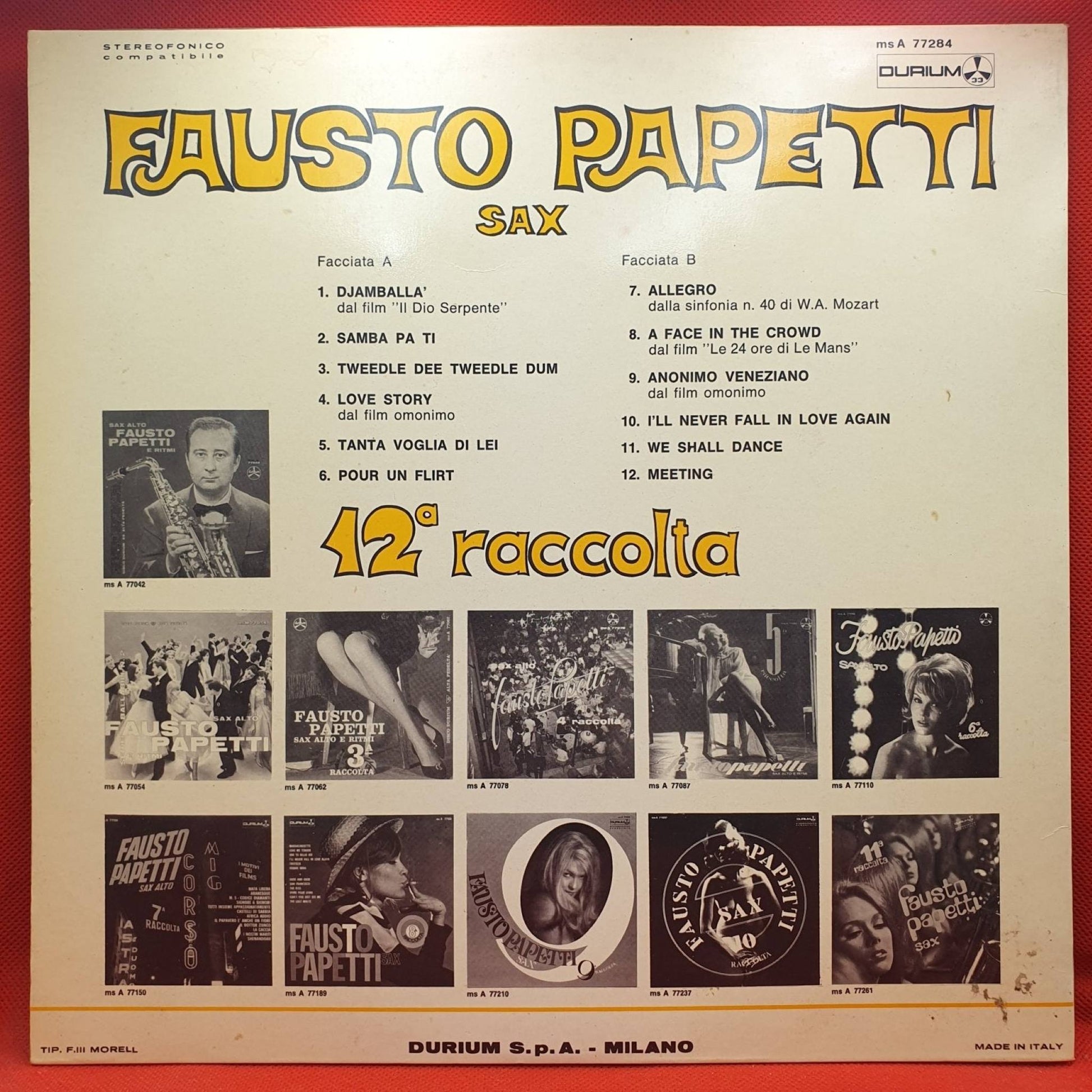 Fausto Papetti ‎– 12ª Raccolta - Vinyl Store Online