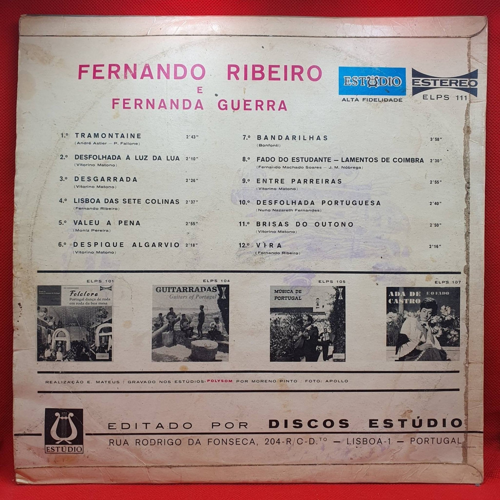 Fernando Ribeiro e Fernanda Guerra - Vinyl Store Online