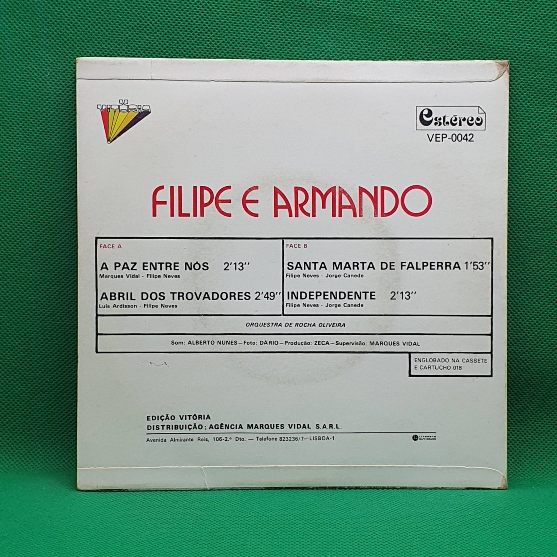 Filipe E Armando ‎– A Paz Entre Nós - Vinyl Store Online