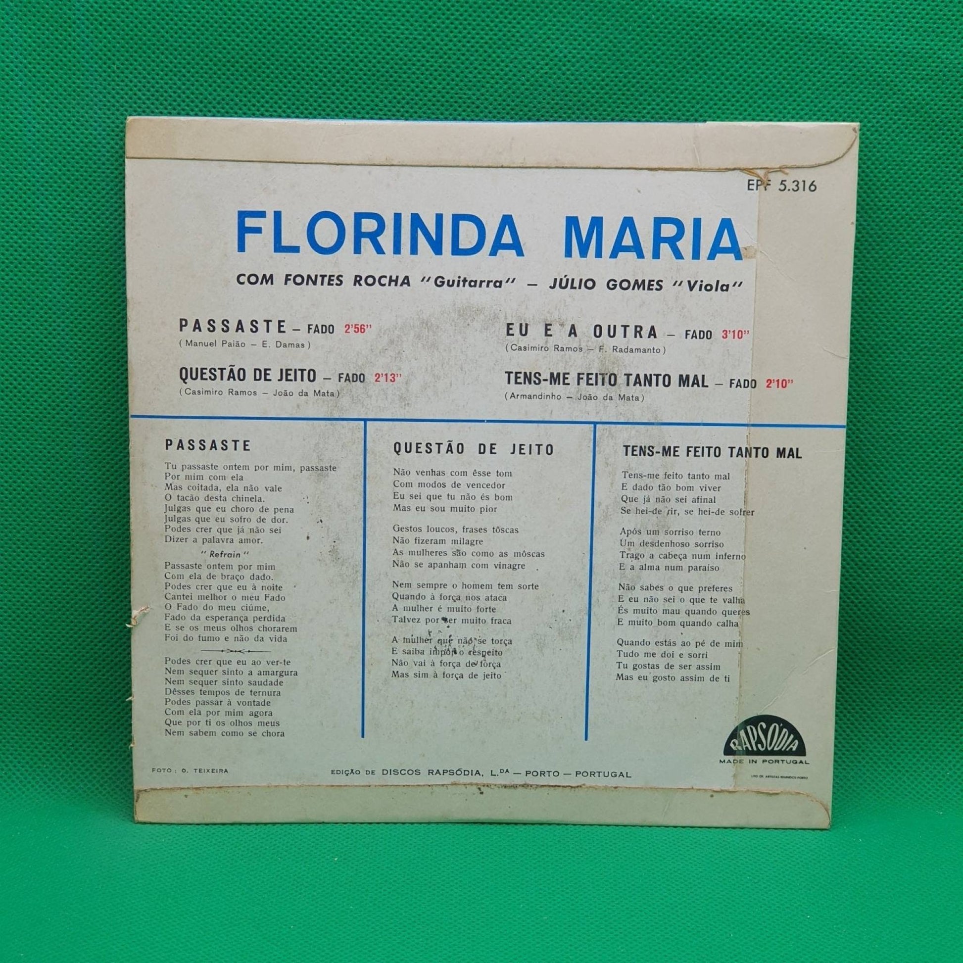 Florinda Maria - Passaste - Vinyl Store Online