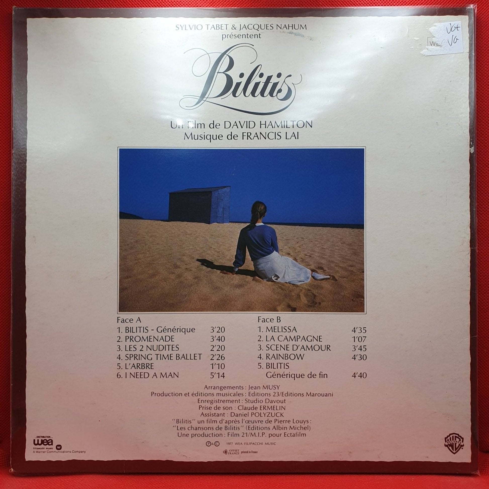 Francis Lai ‎– Bilitis (OST) - Vinyl Store Online