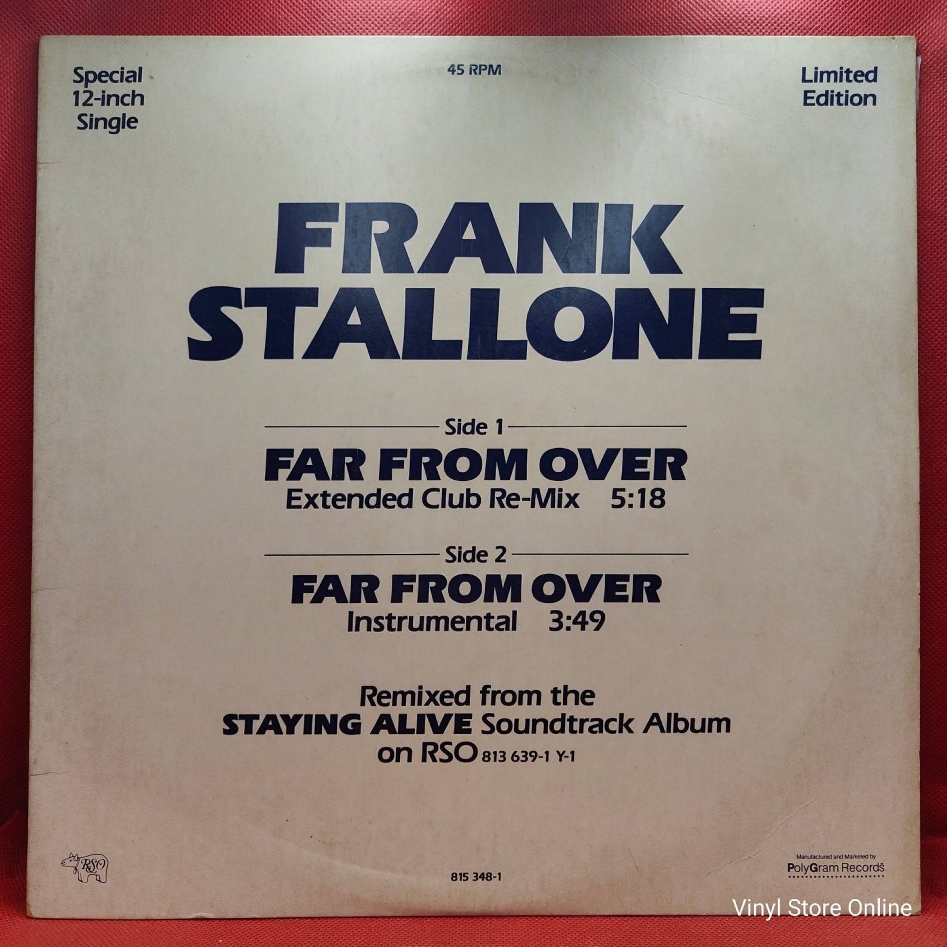 Frank Stallone ‎– Far From Over - Vinyl Store Online