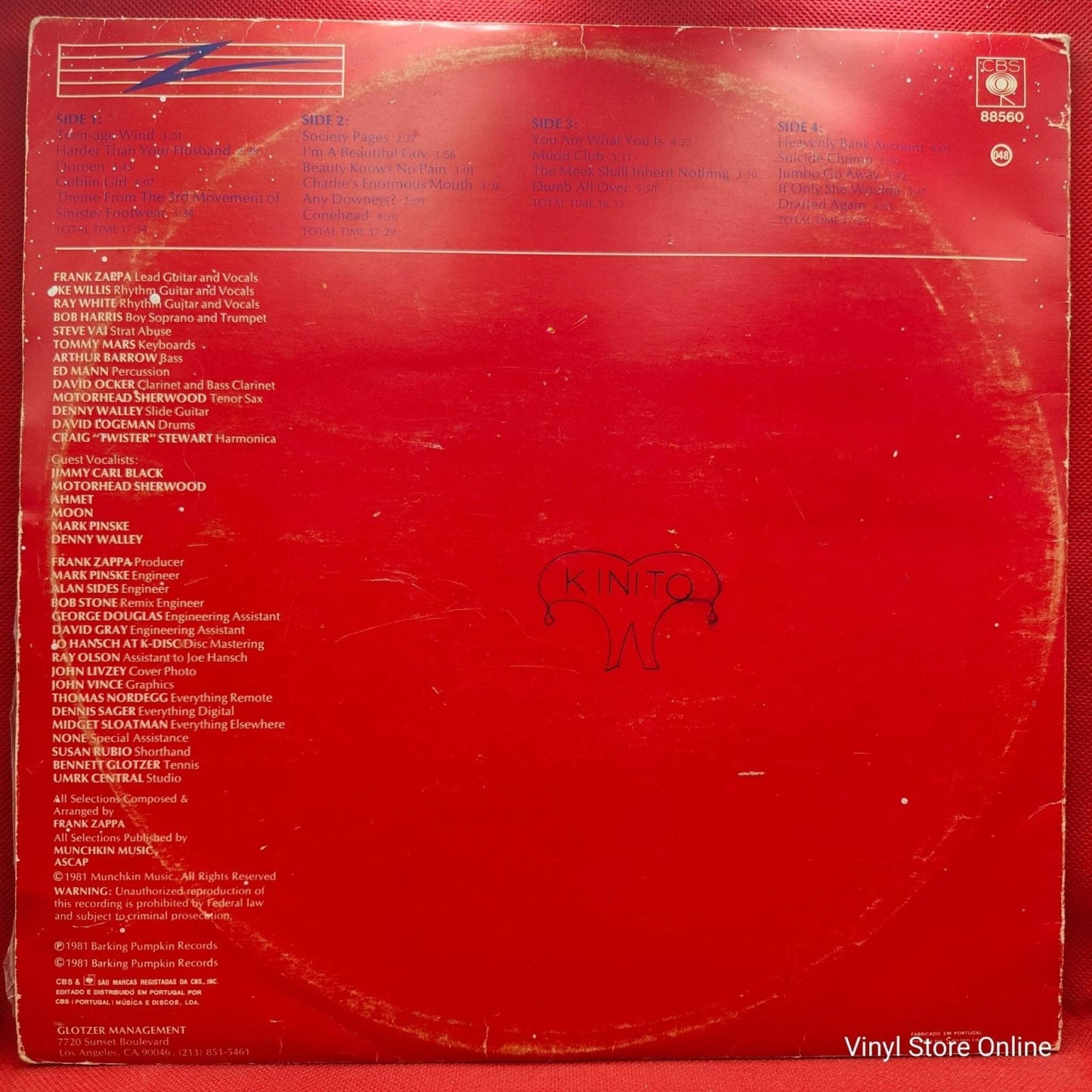 Frank Zappa ‎– You Are What You Is - Vinyl Store Online