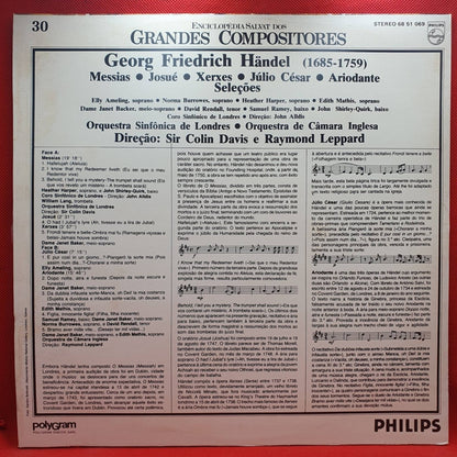 G. F. Händel - Elly Ameling, Norma Burrowes, Heather Harper, Edith Mathis ‎– Messias / Josué / Xerxes / Júlio César / Ariodante - Vinyl Store Online