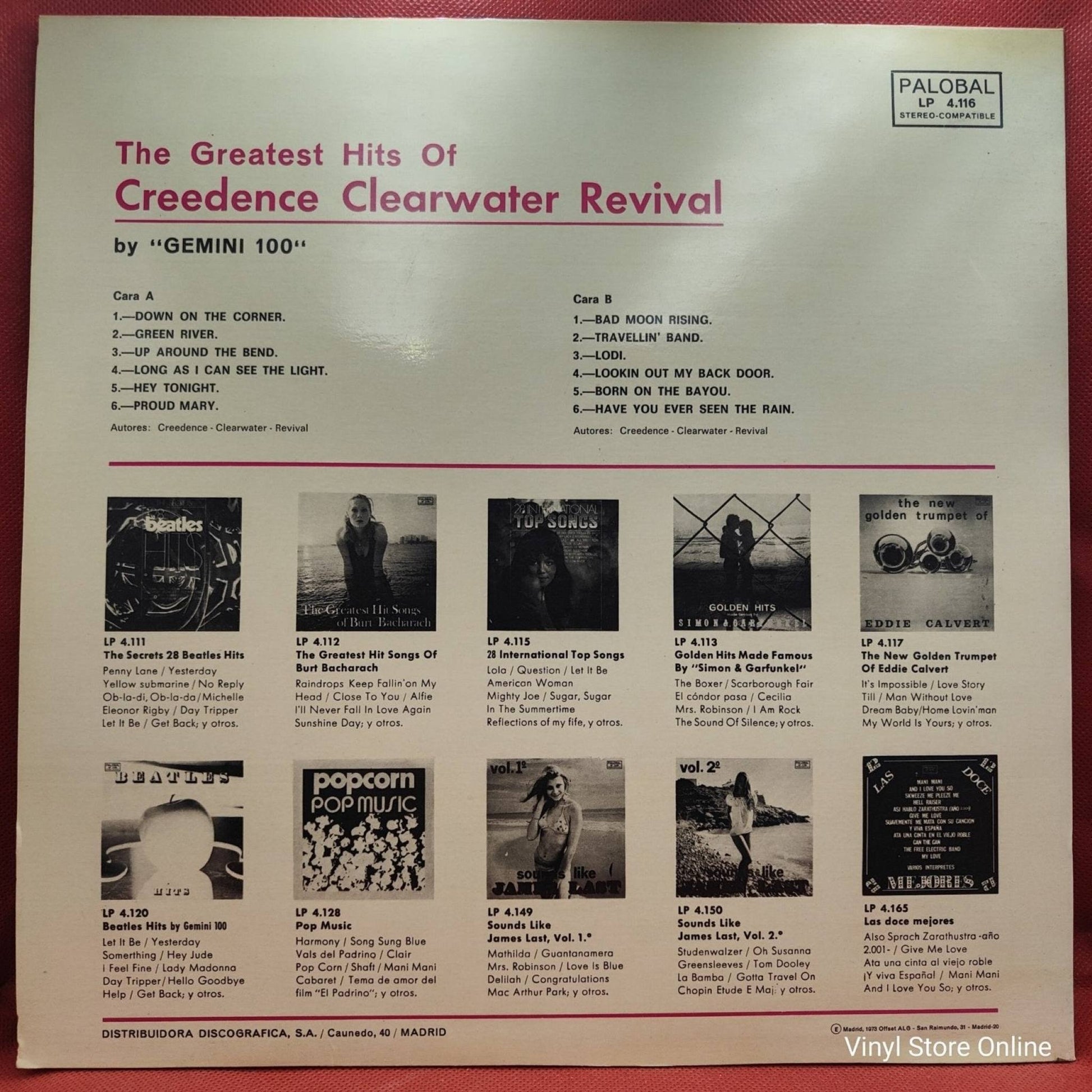 Gemini 100 ‎– The Greatest Hits Of Creedence Clearwater Revival - Vinyl Store Online