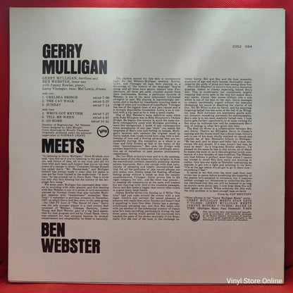 Gerry Mulligan Meets Ben Webster ‎– Gerry Mulligan Meets Ben Webster - Vinyl Store Online