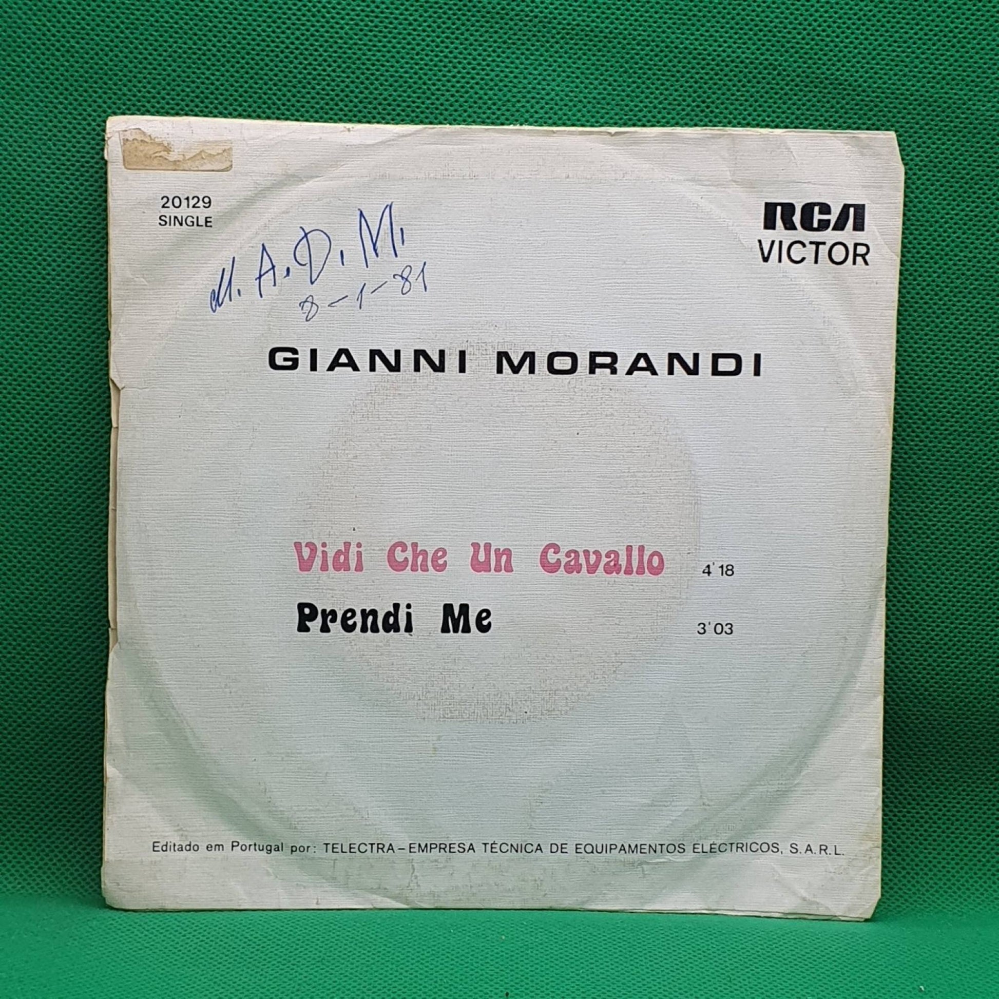 Gianni Morandi ‎– Vidi Che Un Cavallo / Prendi Me - Vinyl Store Online