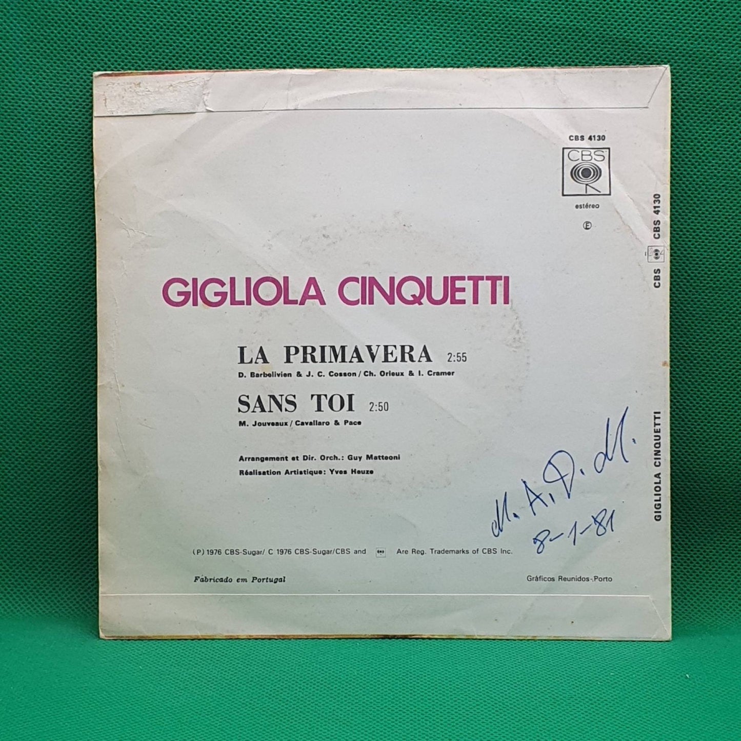 Gigliola Cinquetti ‎– La Primavera / Sans Toi - Vinyl Store Online