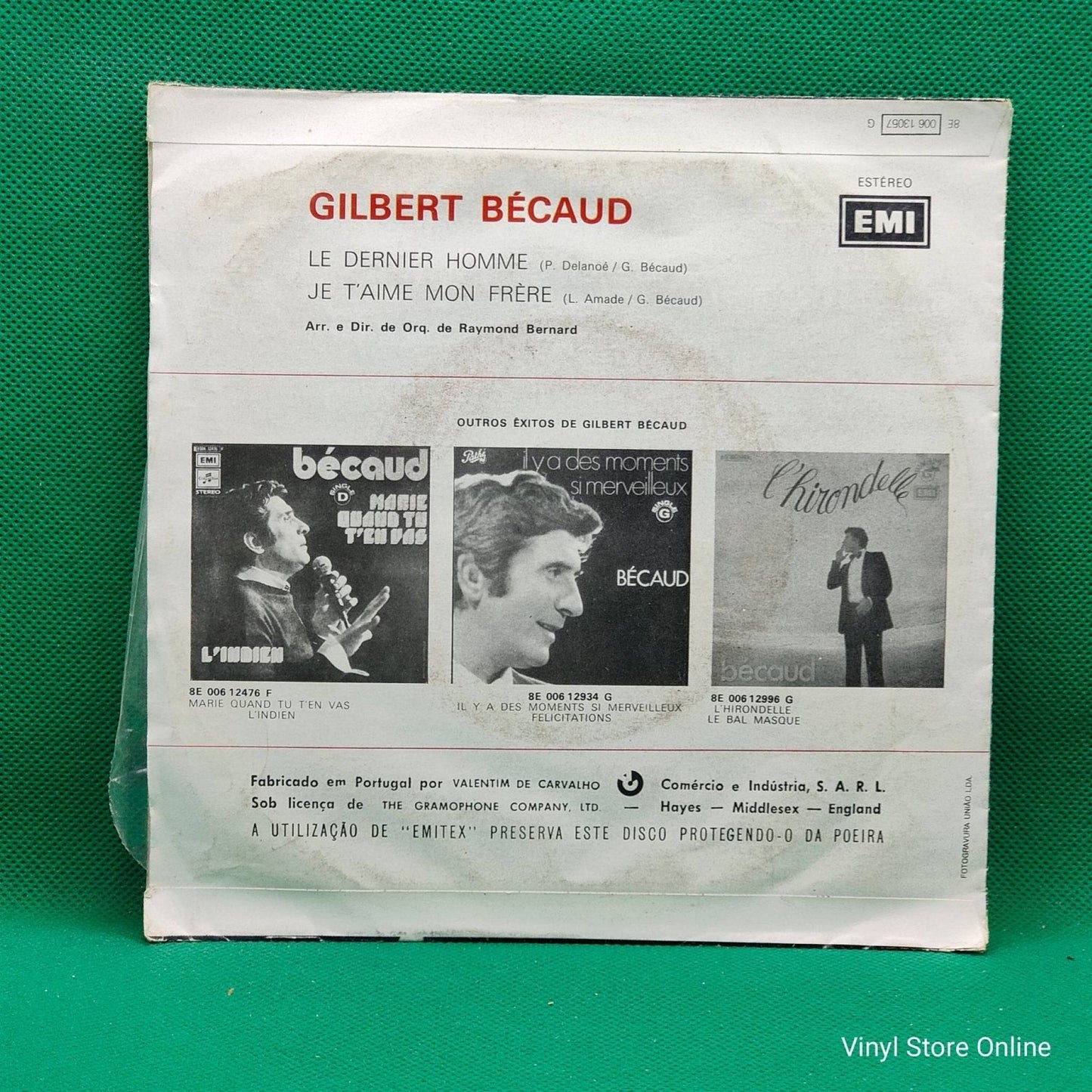 Gilbert Bécaud ‎– Le Dernier Homme - Vinyl Store Online