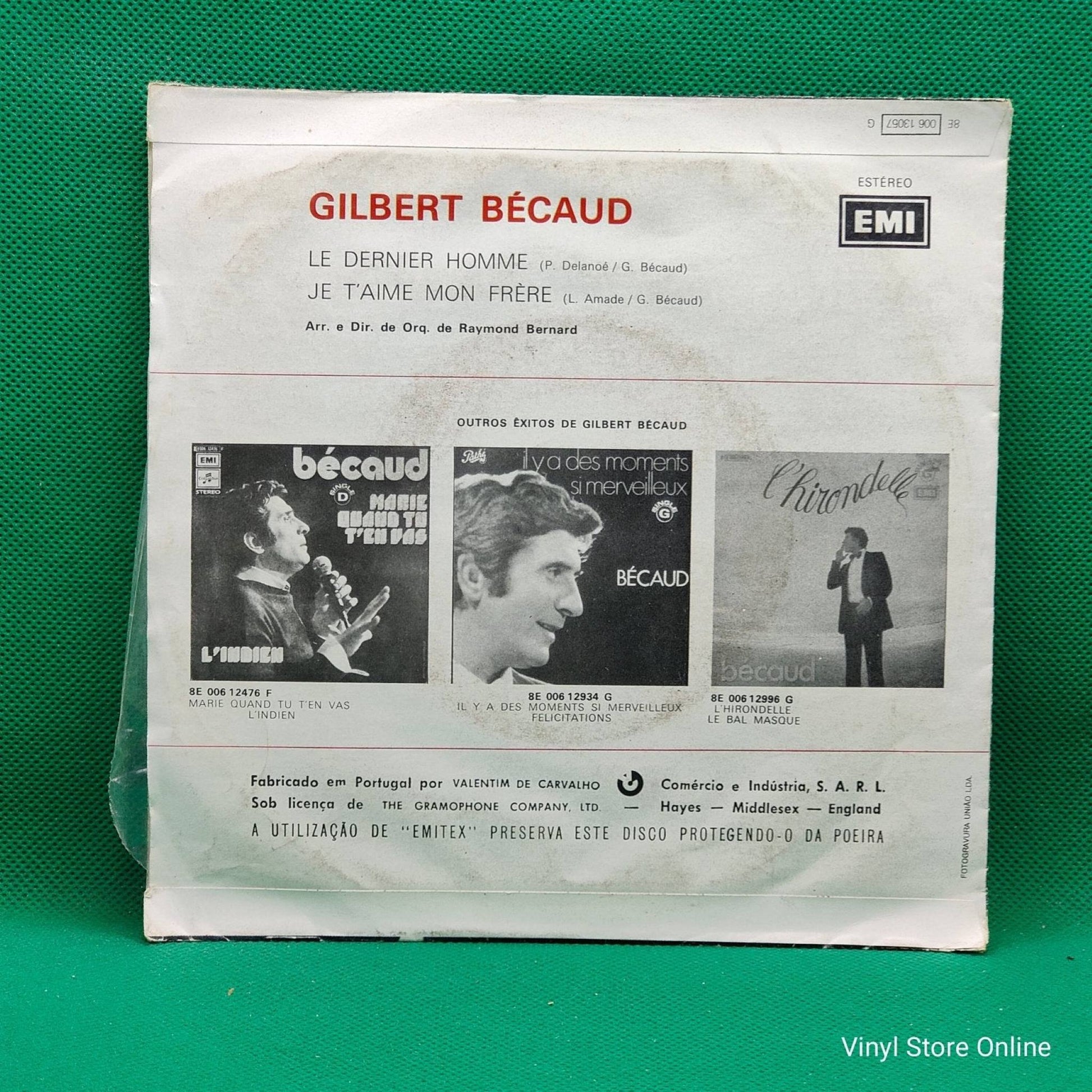 Gilbert Bécaud ‎– Le Dernier Homme - Vinyl Store Online
