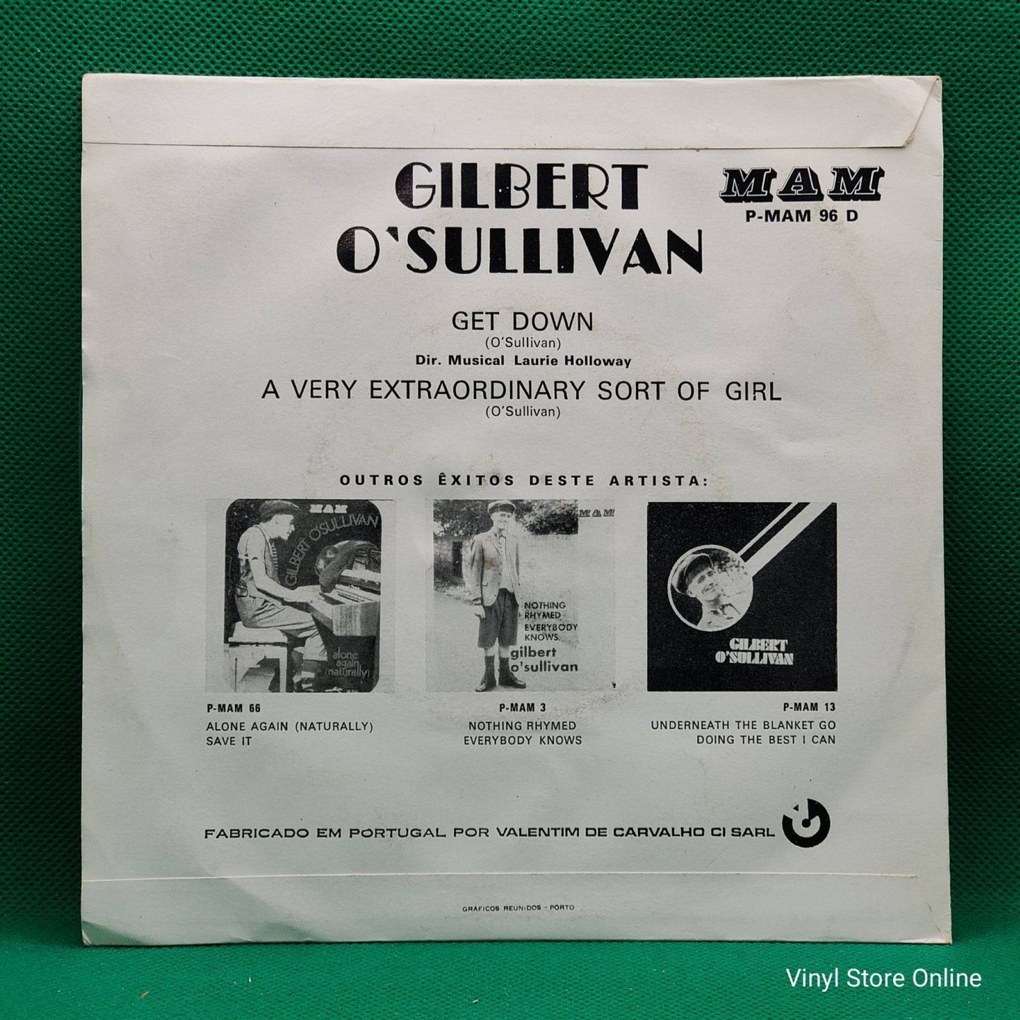 Gilbert O'Sullivan ‎– Get Down / A Very Extraordinary Sort Of Girl - Vinyl Store Online