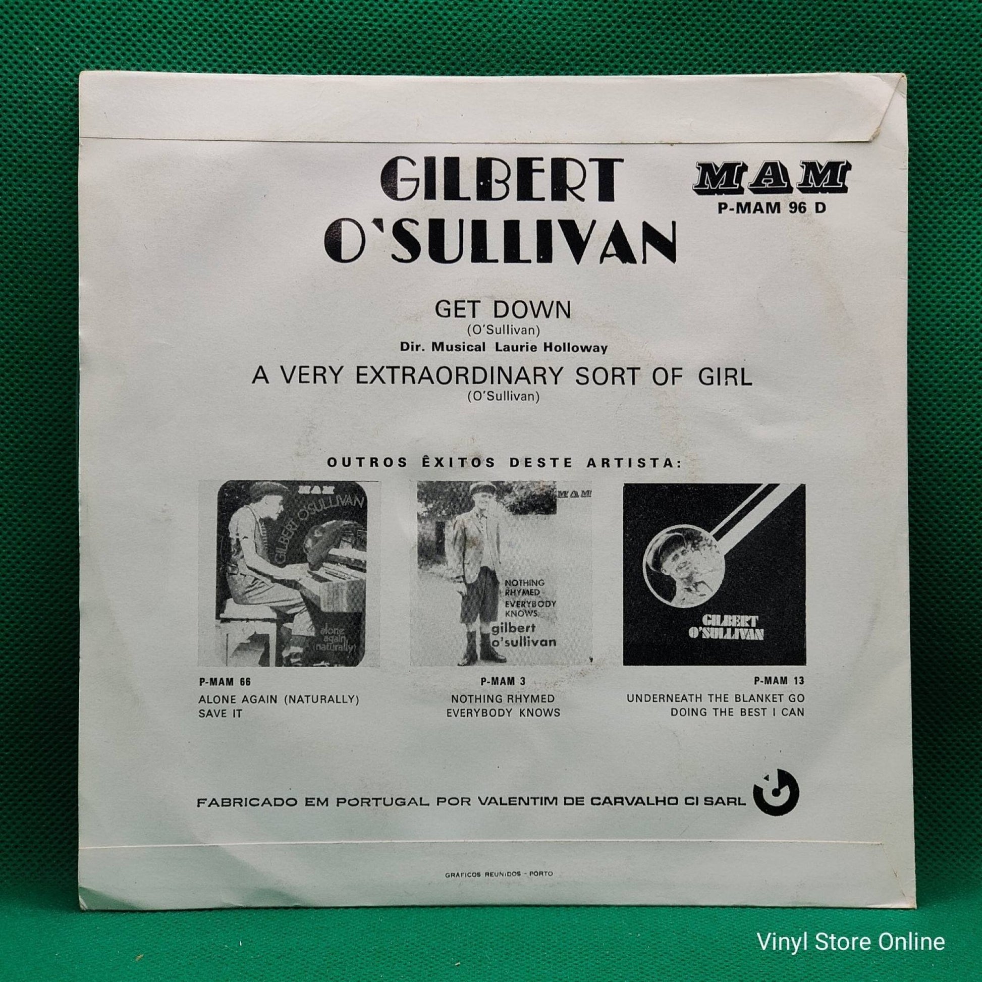 Gilbert O'Sullivan ‎– Get Down / A Very Extraordinary Sort Of Girl - Vinyl Store Online