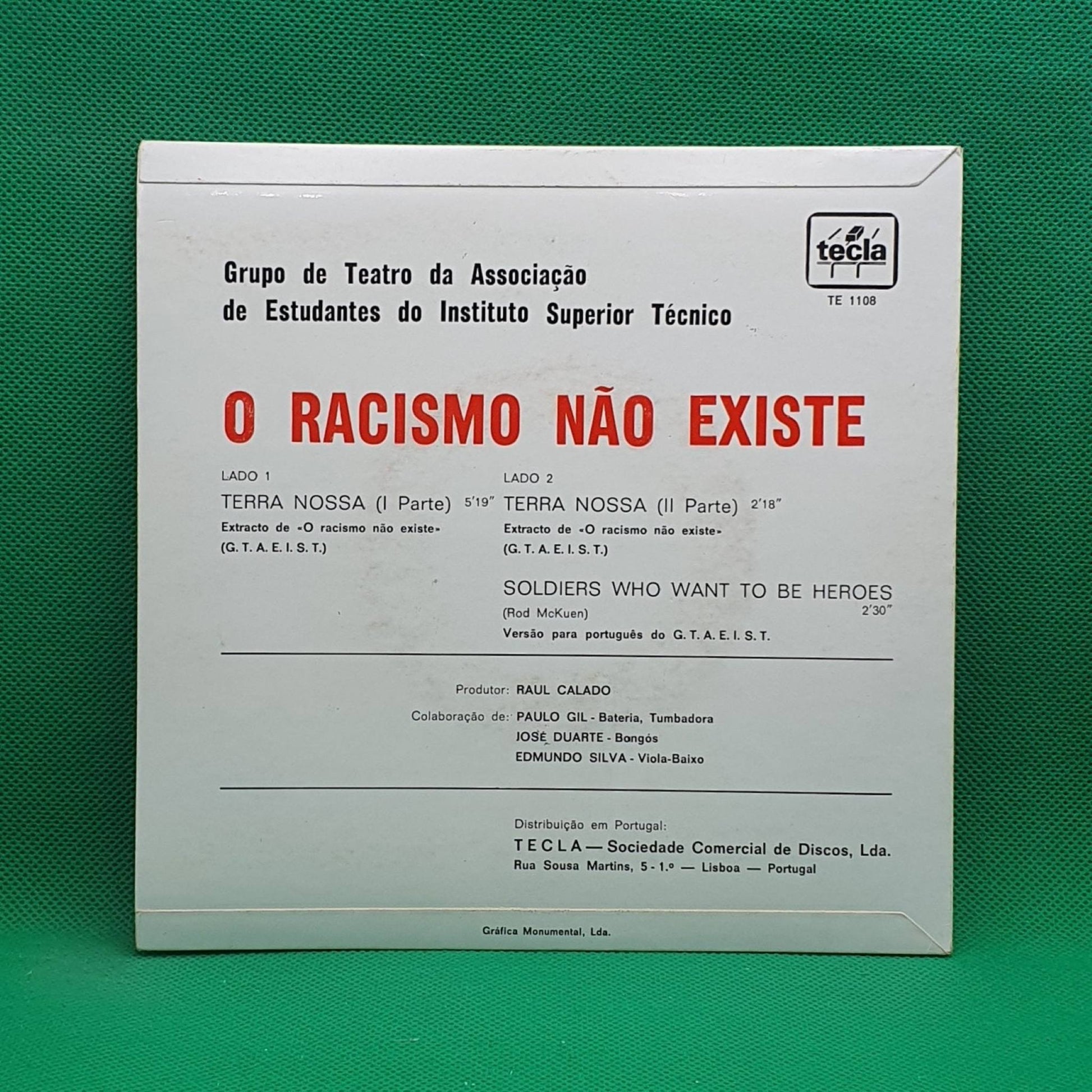 Grupo De Teatro Da Associação De Estudantes Do Instituto Superior Técnico ‎– O Racismo Não Existe - Vinyl Store Online