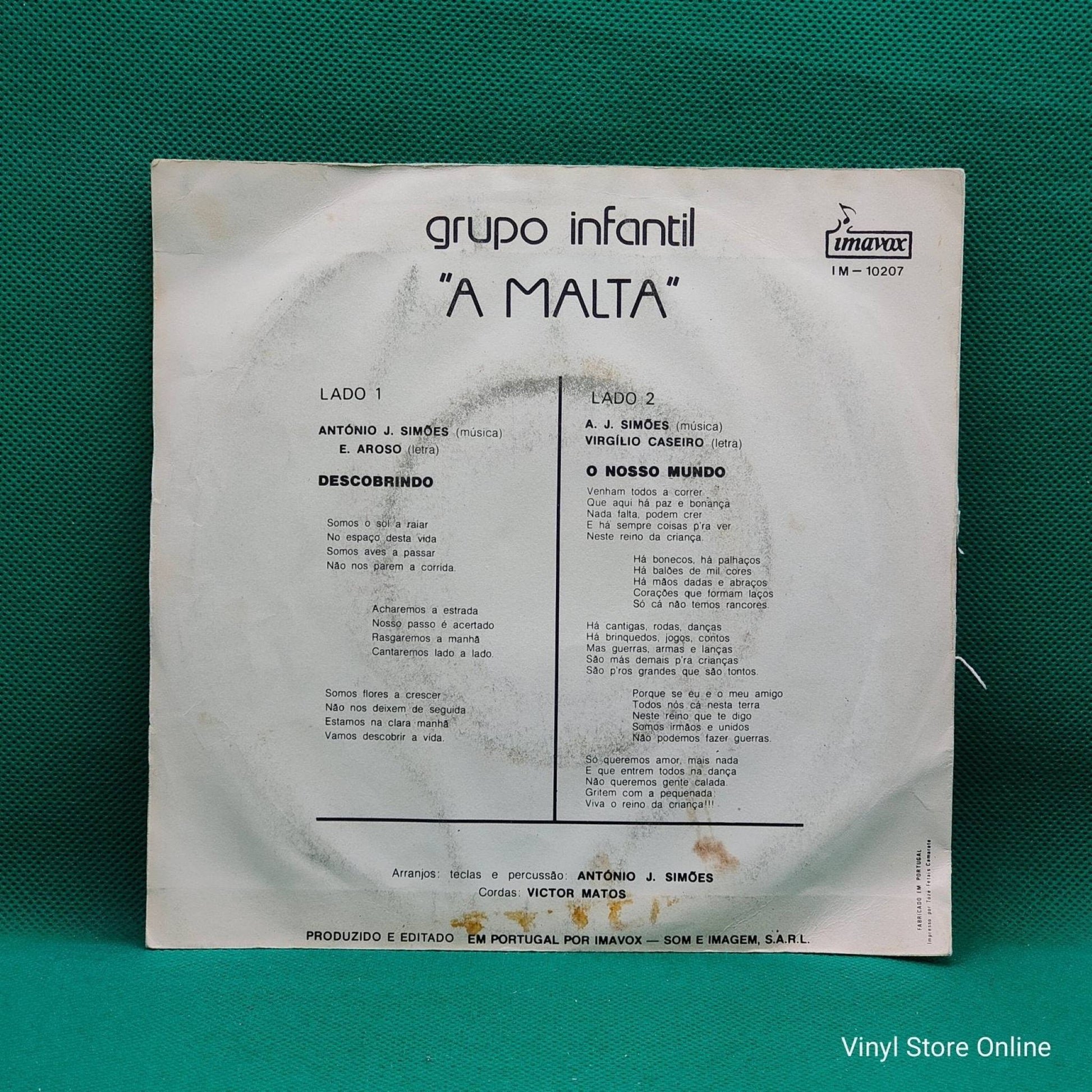 Grupo Infantil "A Malta" ‎– Descobrindo - Vinyl Store Online